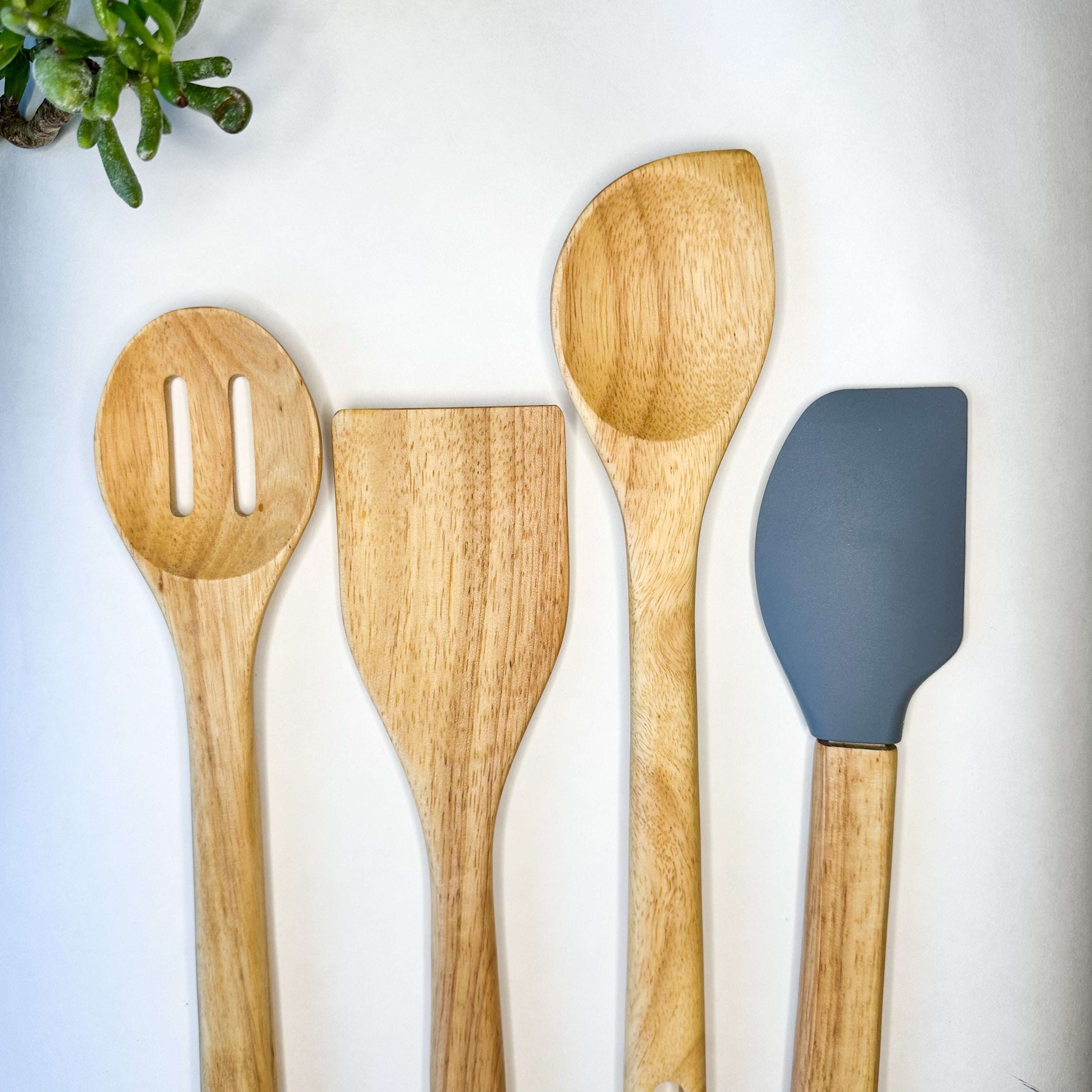 Earth-Friendly en Utensil Set - Zero Waste Natural Wood Design