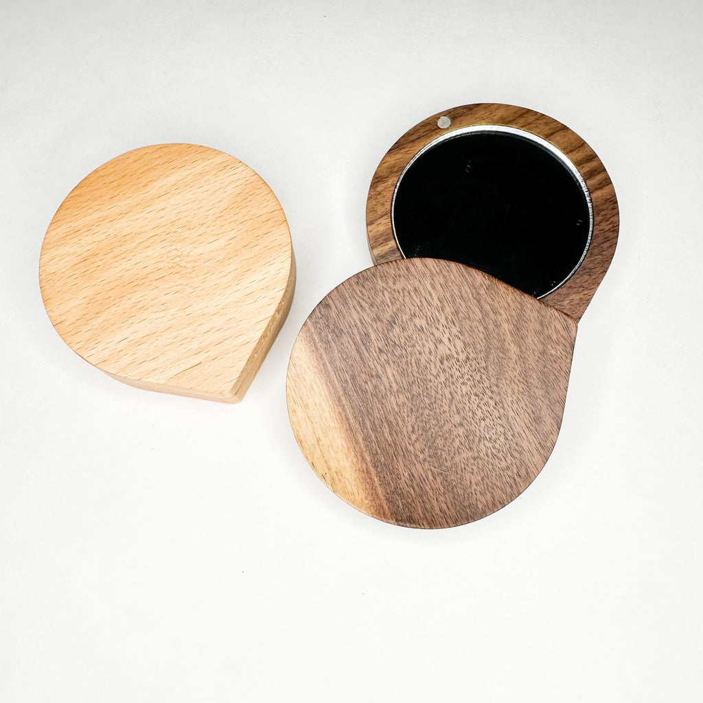 Sustainable Eco-Chic Portable Makeup Mirror | Premium Natural Wood