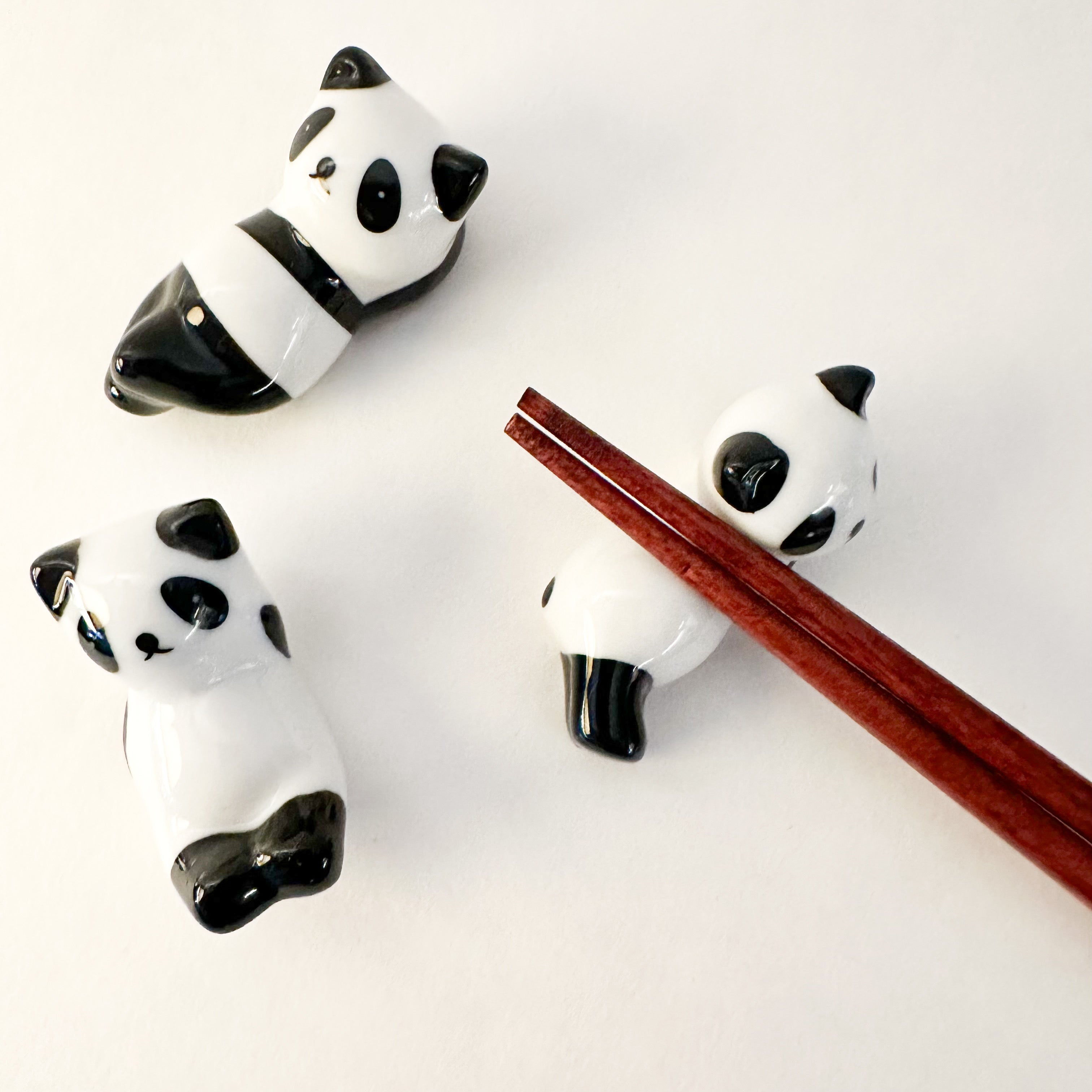 Professional Natural Wood Handcrafted Ceramic Panda Chopstick Rests - Modern ...
