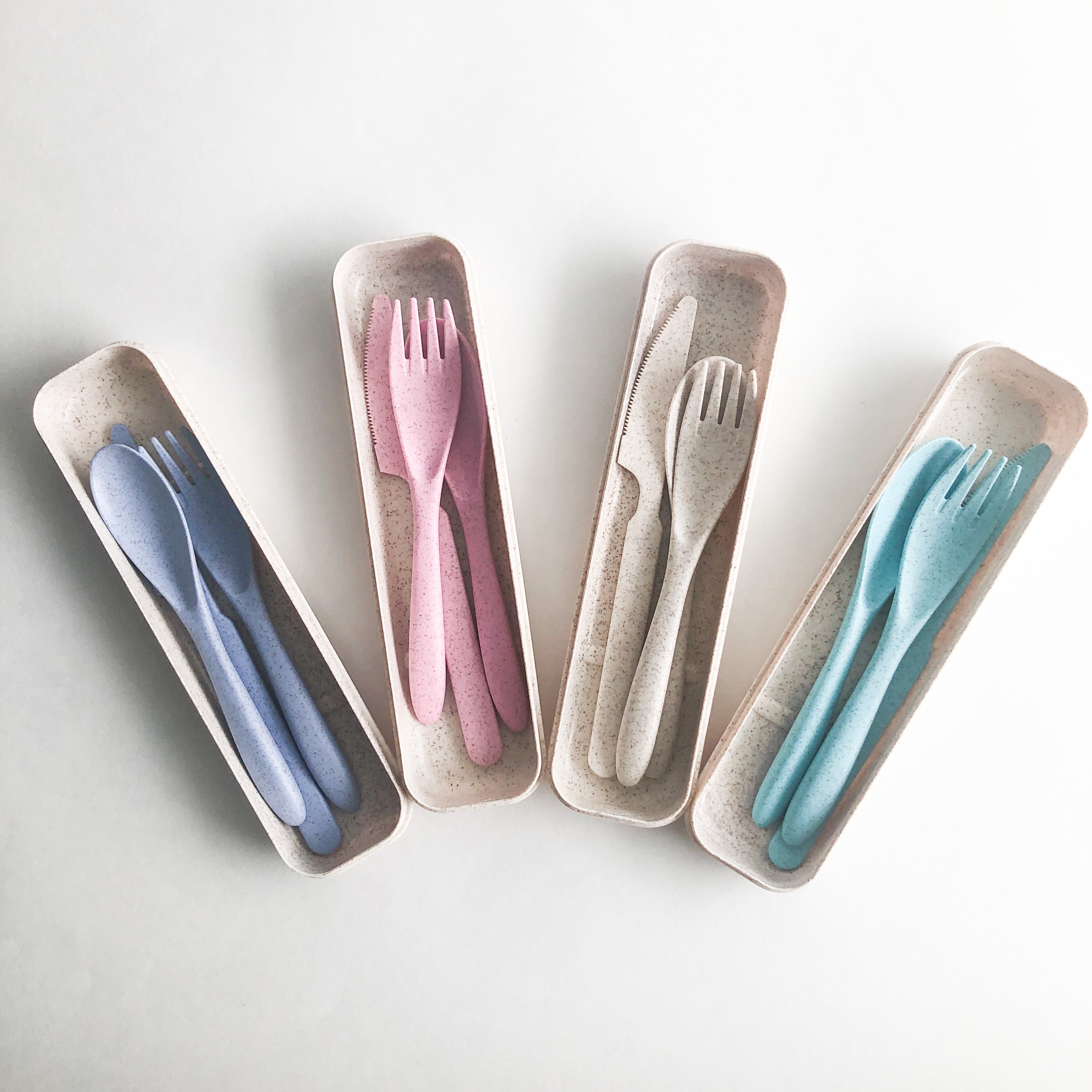 Professional Natural Wood Wheat Straw Cutlery Set - Modern Eco-Design