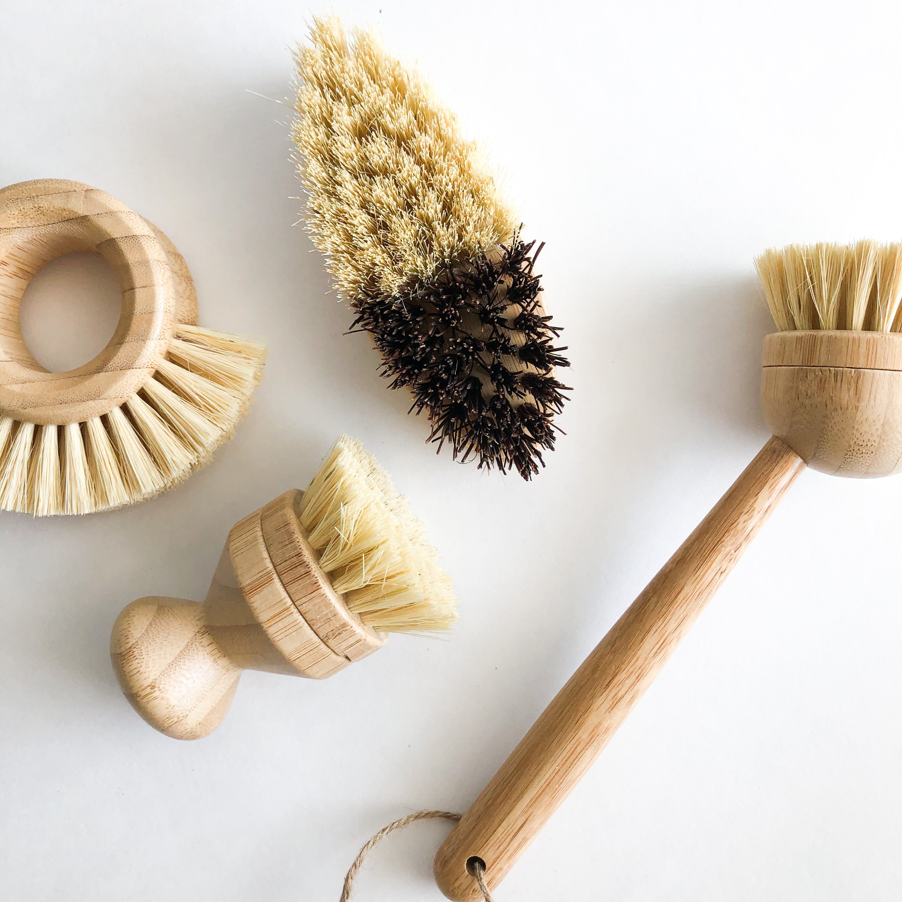 Handcrafted Natural Wood Sisal/Palm Fiber Vegetable Brush- Kitch... - Modern ...