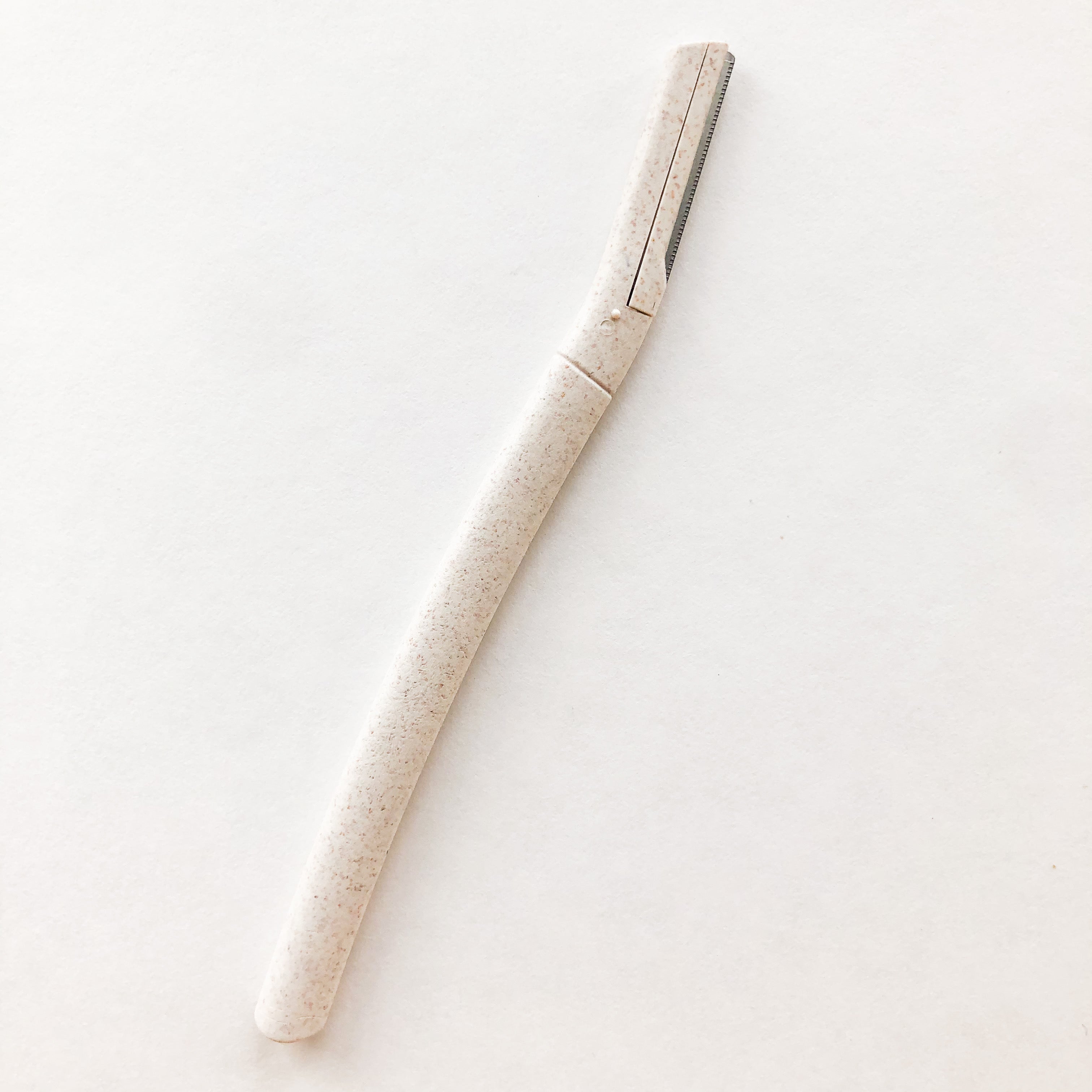 Biodegradable Wheat Straw Eyebrow Razor Trimmer - Premium Natural Wood Design