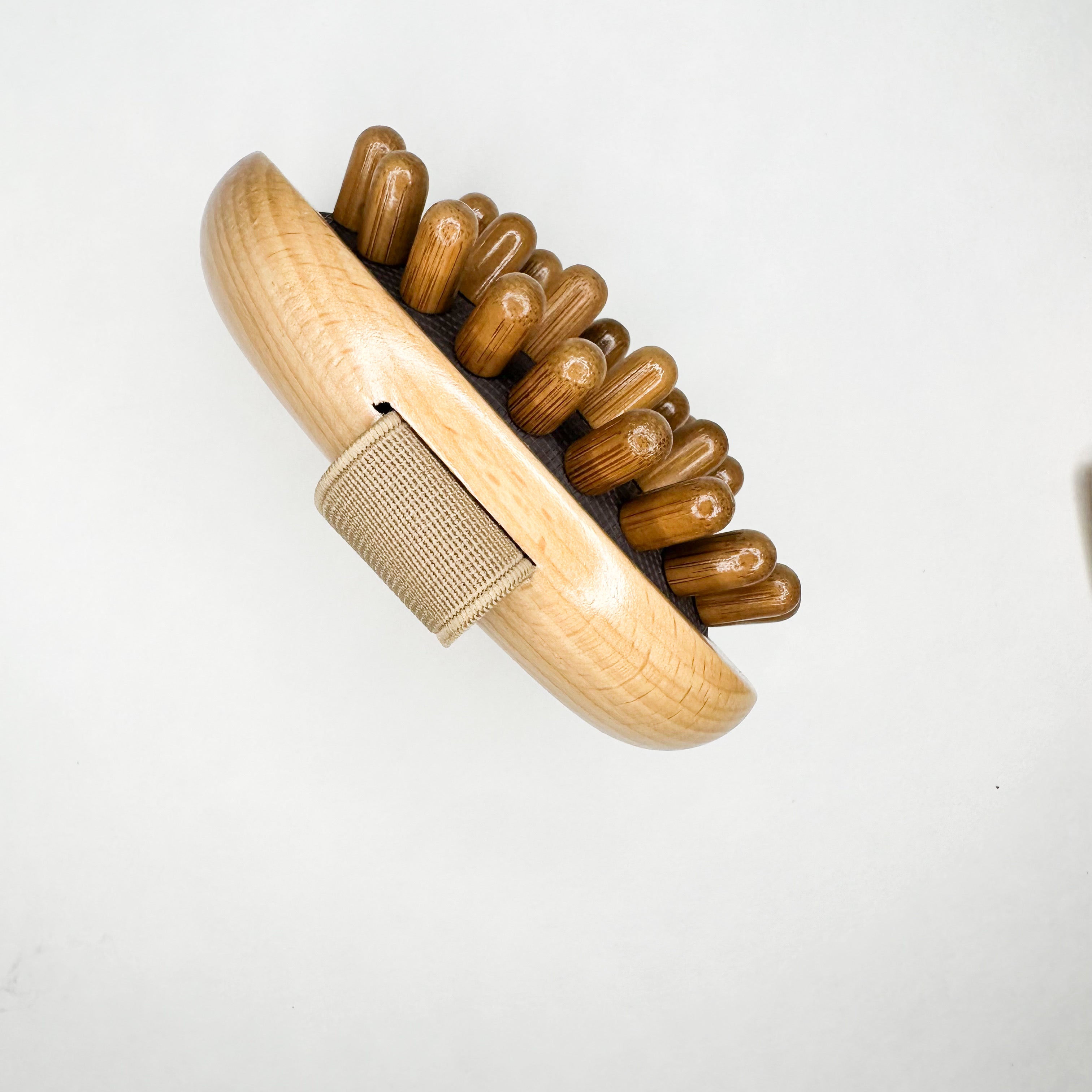 Handcrafted Natural Wood and Beech Scalp Massager - Modern Eco-Design