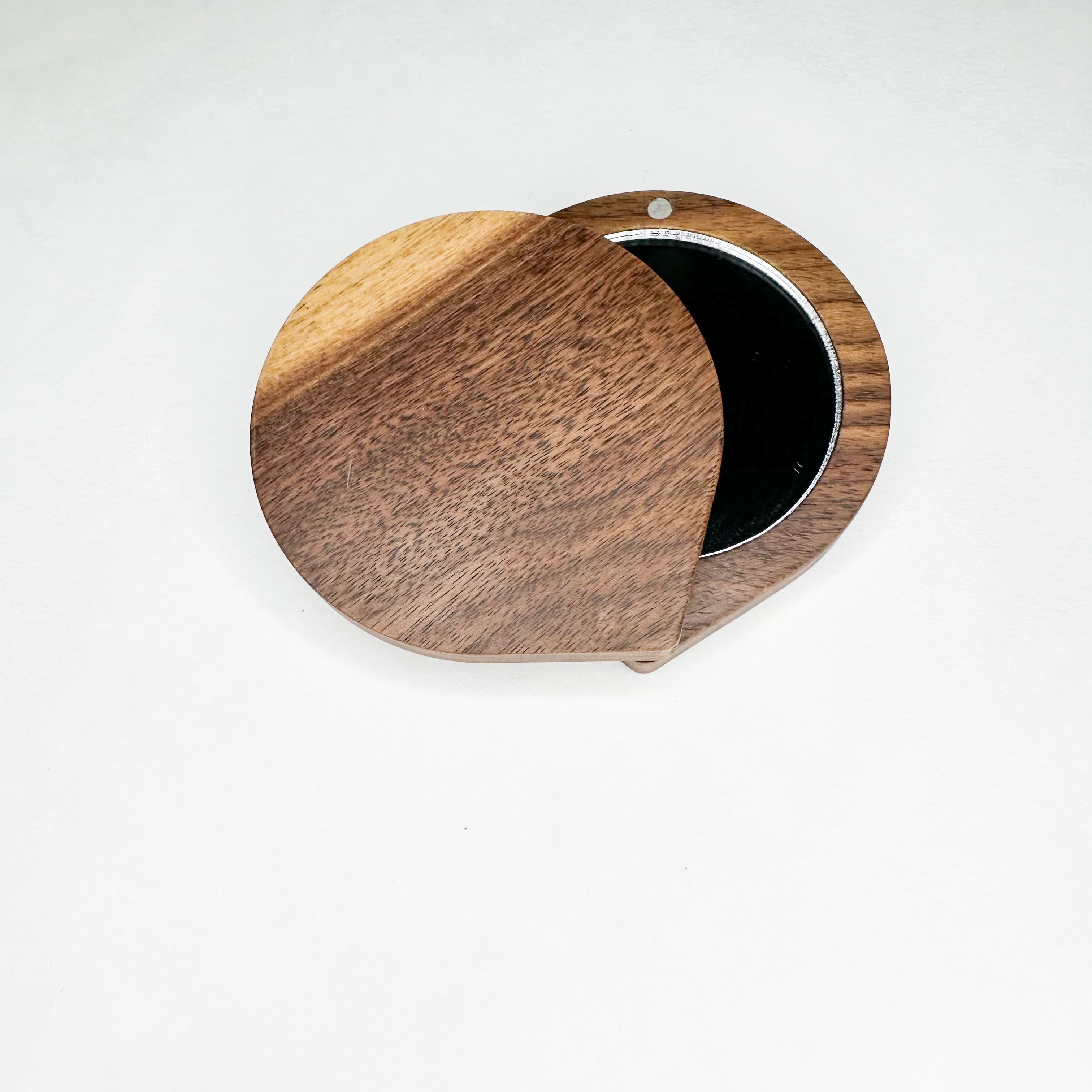 Plastic-Free Makeup Mirror - Zero Waste Natural Wood Design
