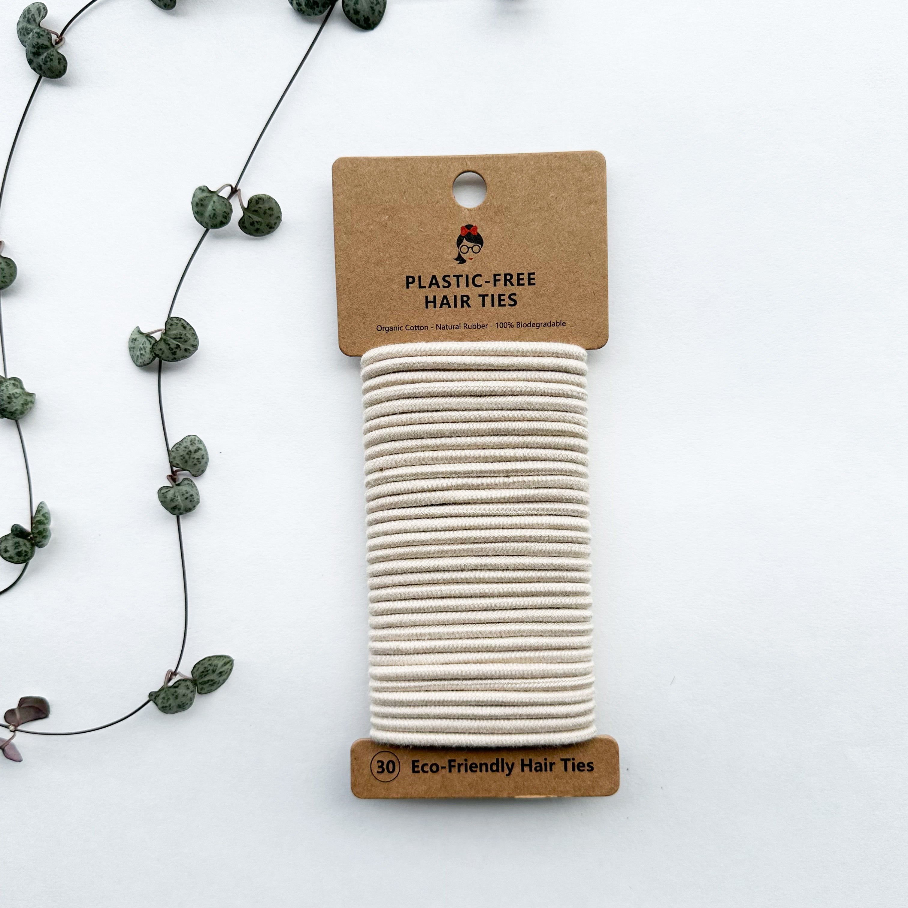Handcrafted Natural Wood Biodegradable Hair Ties - Modern Eco-Design