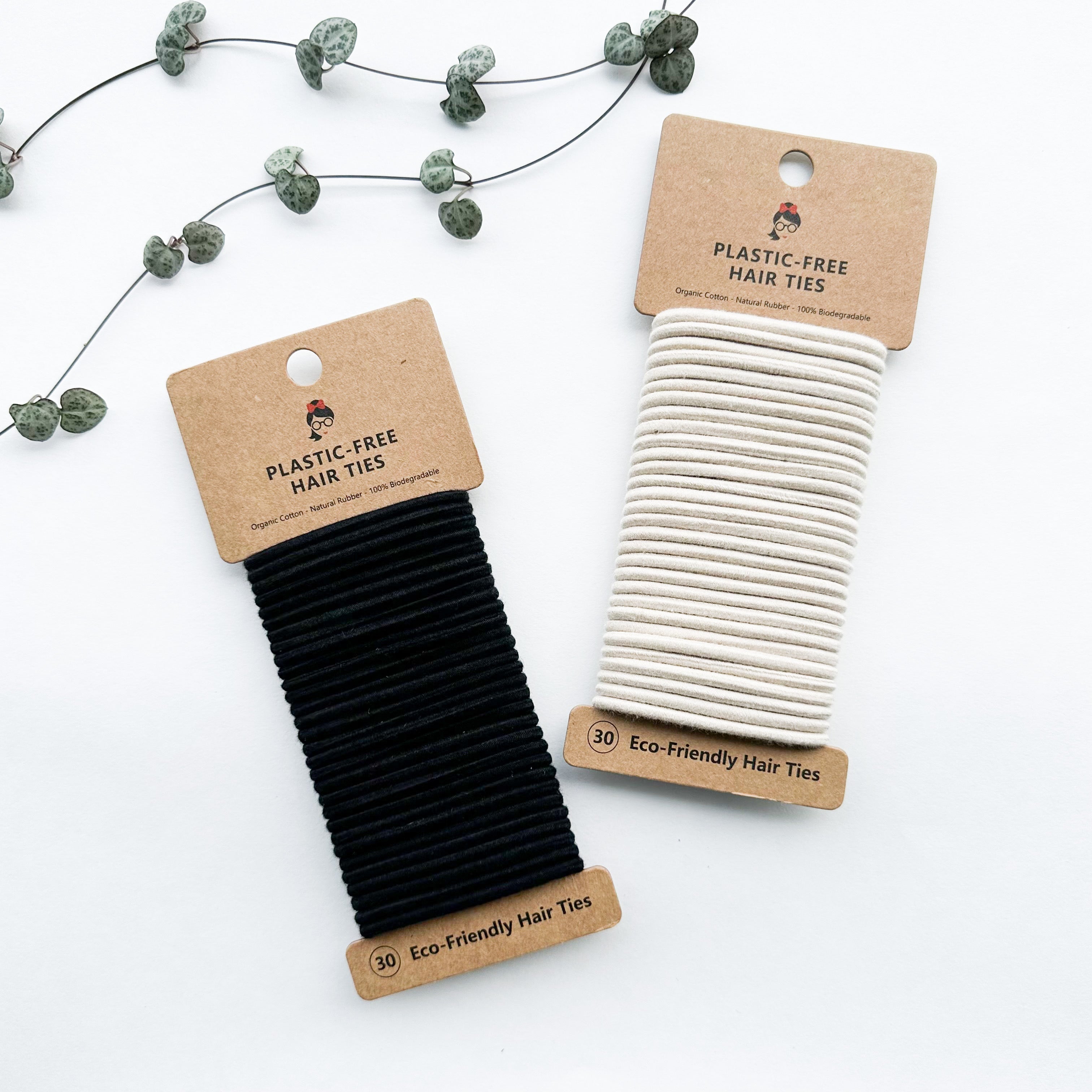 Handcrafted Natural Wood Biodegradable Hair Ties - Modern Eco-Design