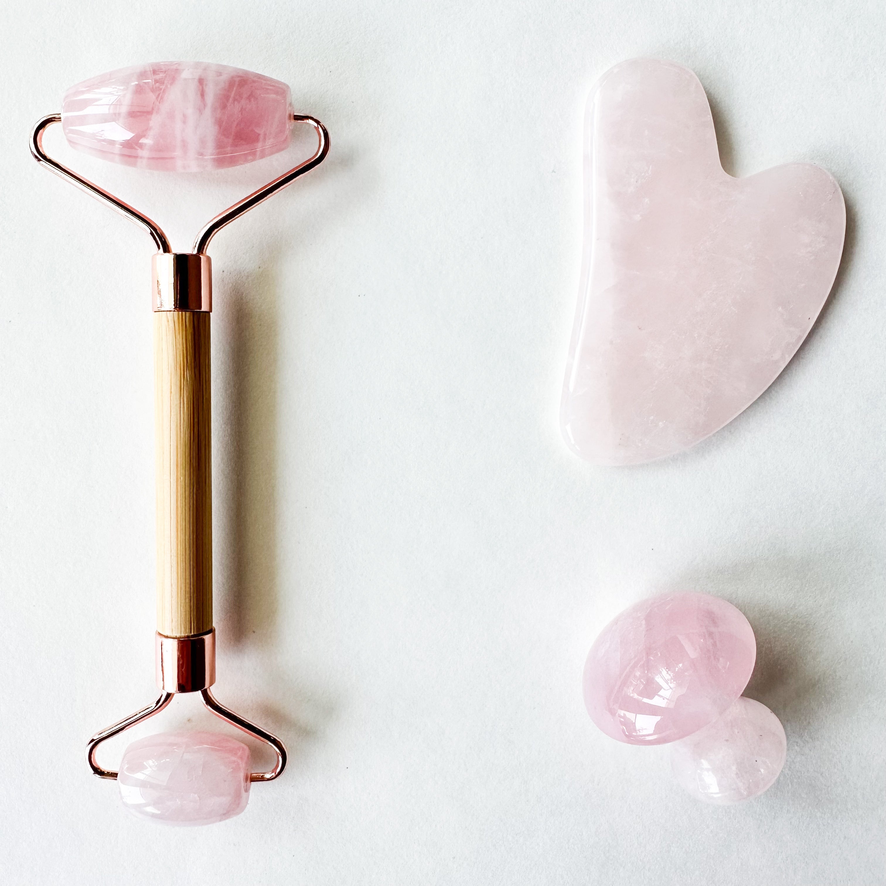 Handcrafted Natural Wood Ultimate Gua Sha Kit – Jade, Rose Quartz & O... - Mo...