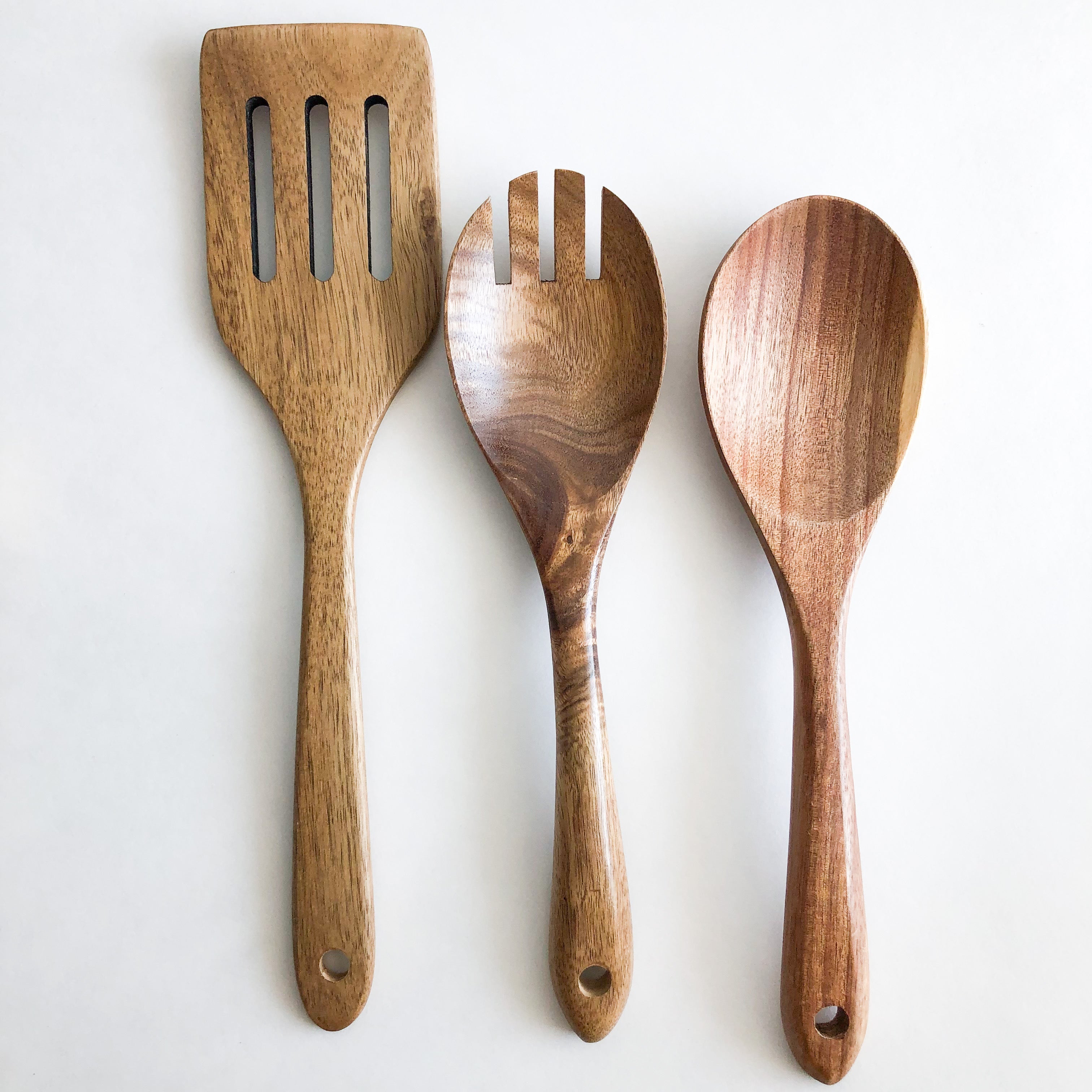 Acacia Kitchen Utensil Set - Eco-Friendly Natural Wood Design