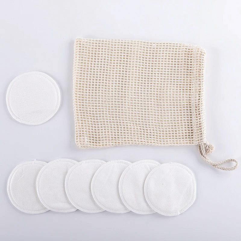 Cotton Facial Pads - Sustainable Natural Wood Design (10 Pack)