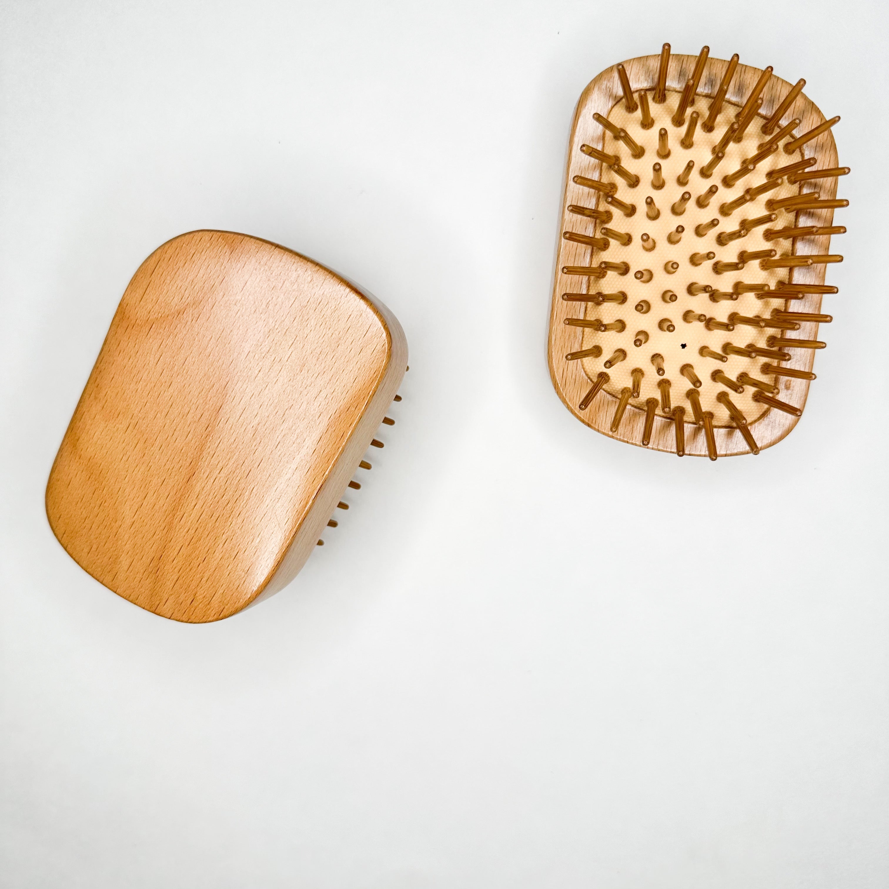 Eco Friendly Beech Travel Hair Brush - Professional Natural Wood Design