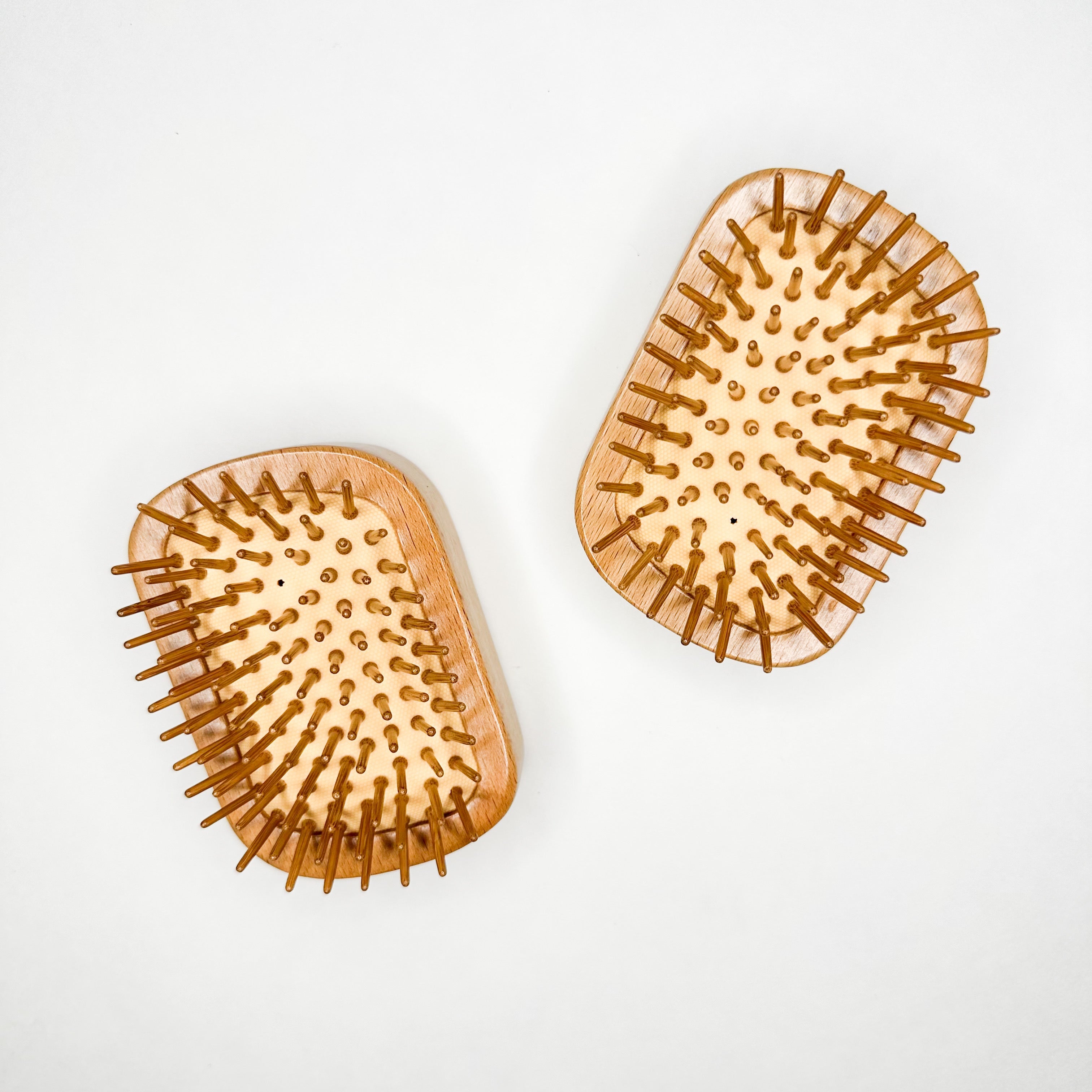 Eco Friendly Beech Travel Hair Brush - Professional Natural Wood Design