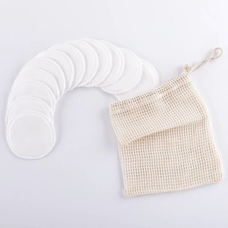 Cotton Facial Pads - Sustainable Natural Wood Design (10 Pack)