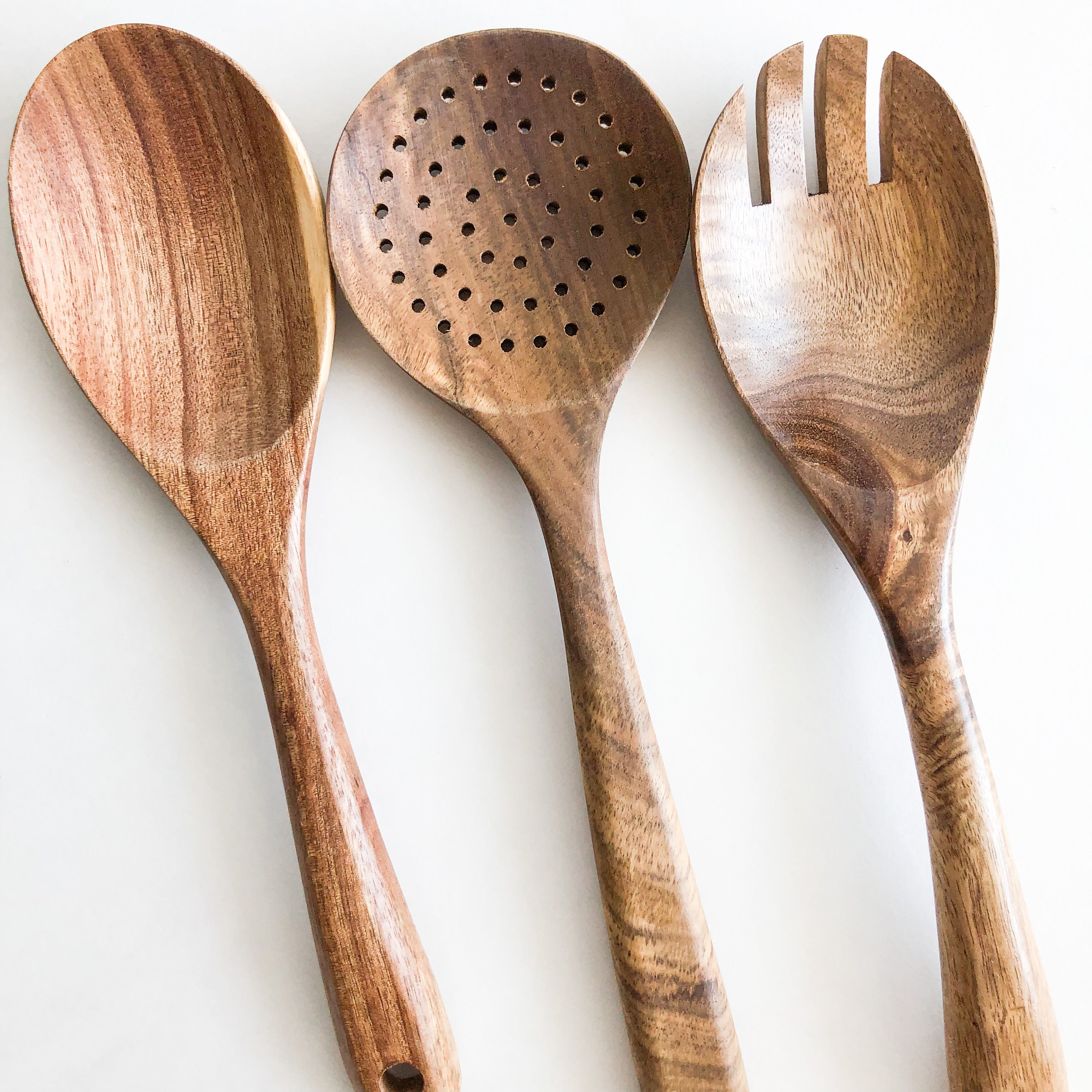 Acacia Kitchen Utensil Set - Eco-Friendly Natural Wood Design