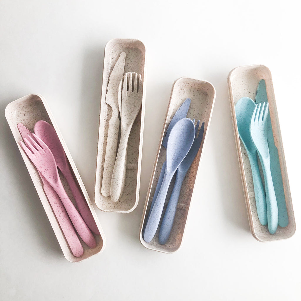 Professional Natural Wood Wheat Straw Cutlery Set - Modern Eco-Design