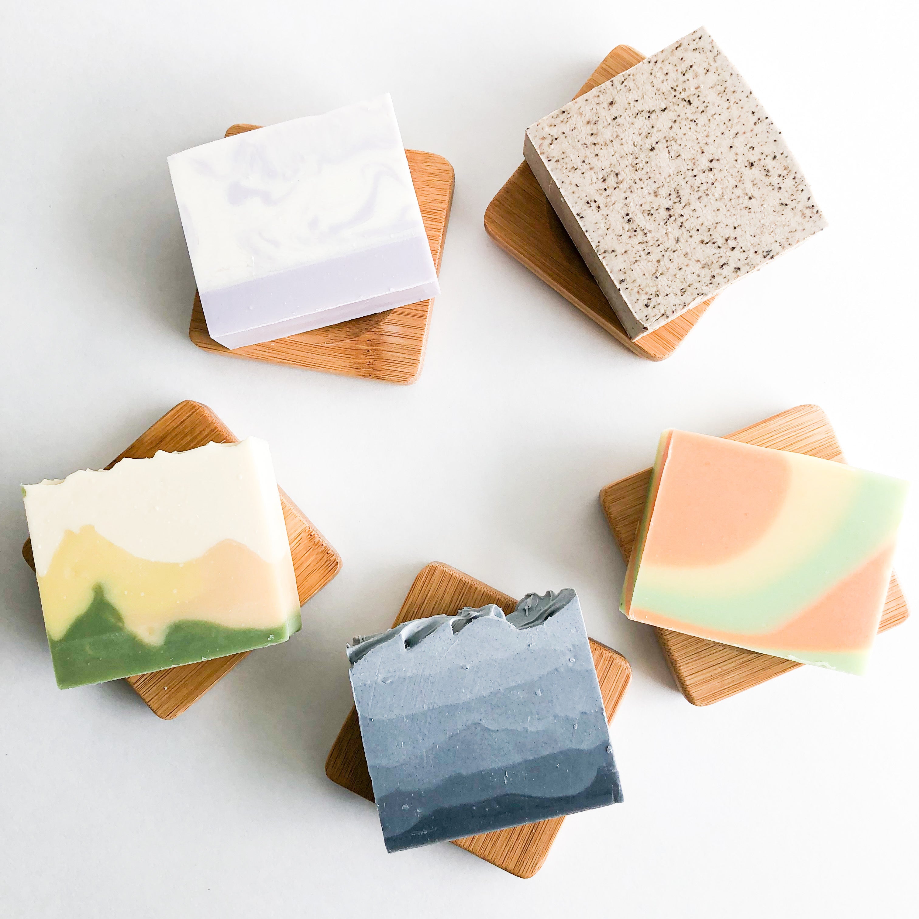 Handmade Vegan Bar Soap - Eco-Friendly Natural Wood Design