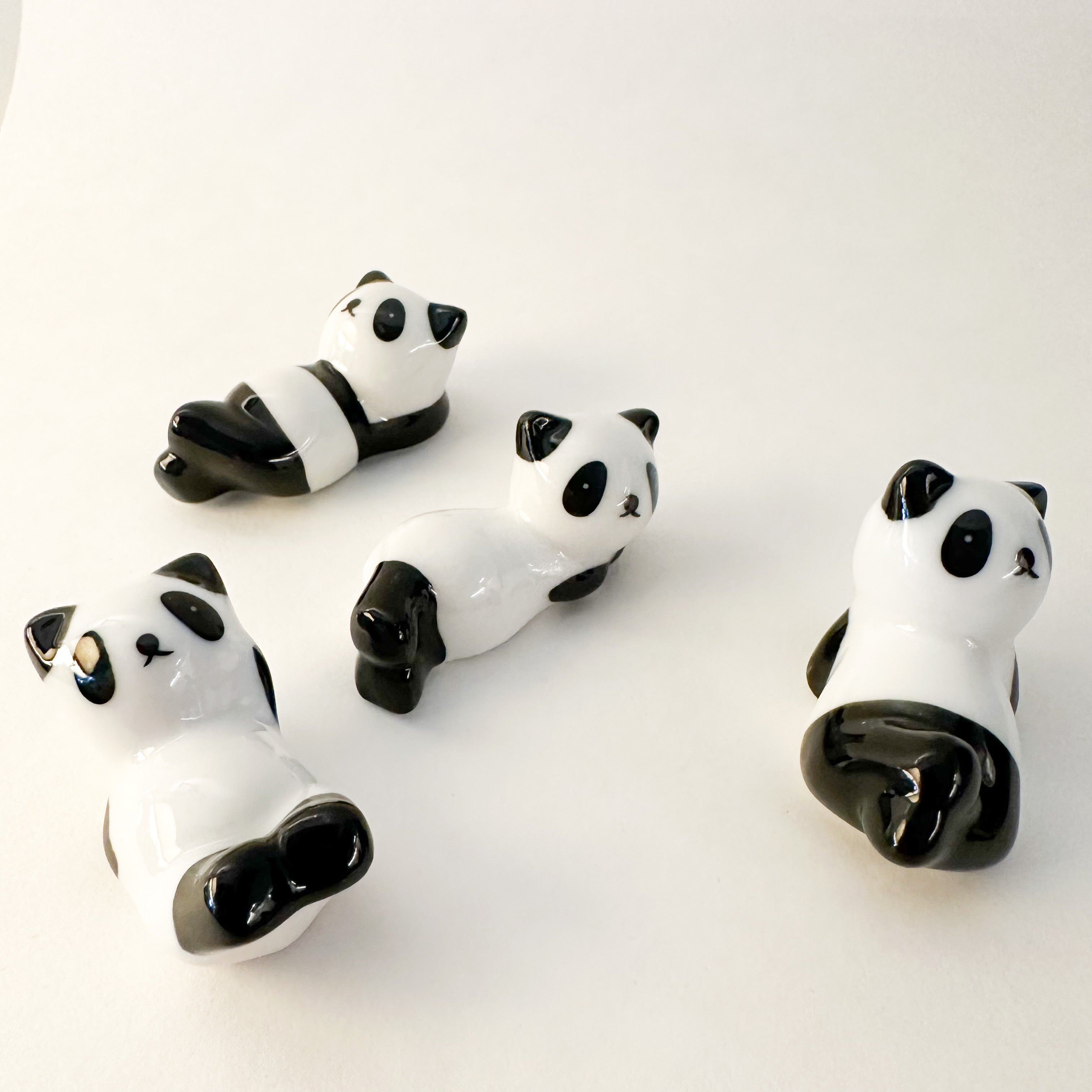 Professional Natural Wood Handcrafted Ceramic Panda Chopstick Rests - Modern ...