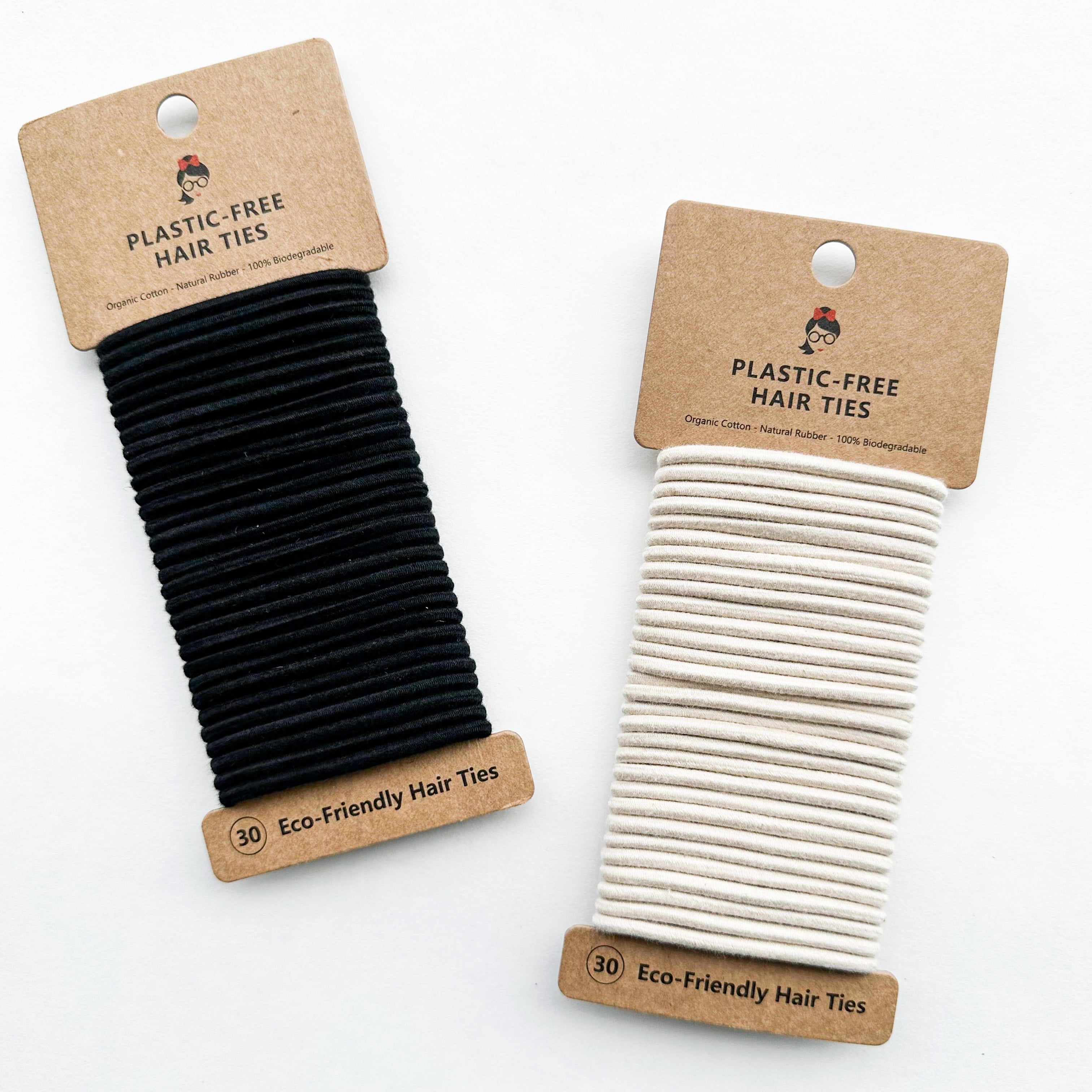Handcrafted Natural Wood Biodegradable Hair Ties - Modern Eco-Design