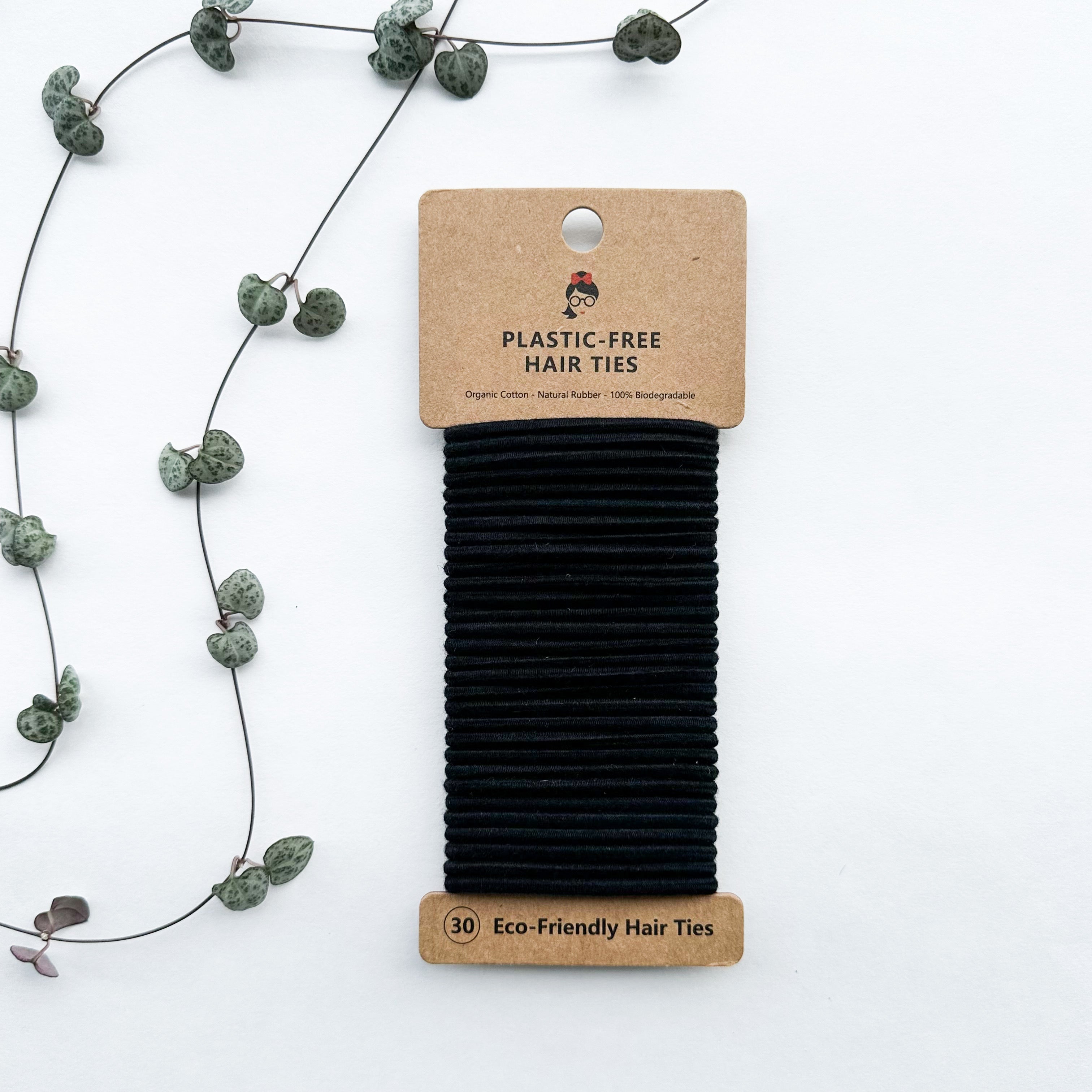 Handcrafted Natural Wood Biodegradable Hair Ties - Modern Eco-Design