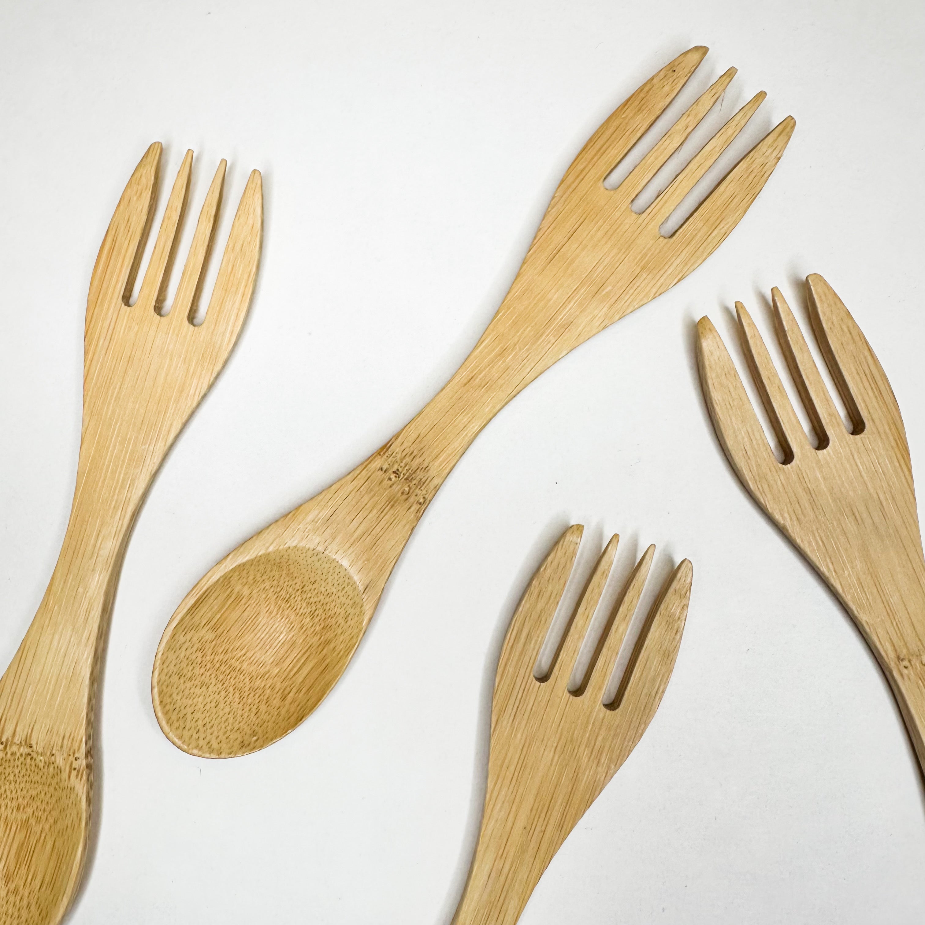 Premium Natural Wood Spork – Perfect for Travel and Dining Out - Modern Eco-D...