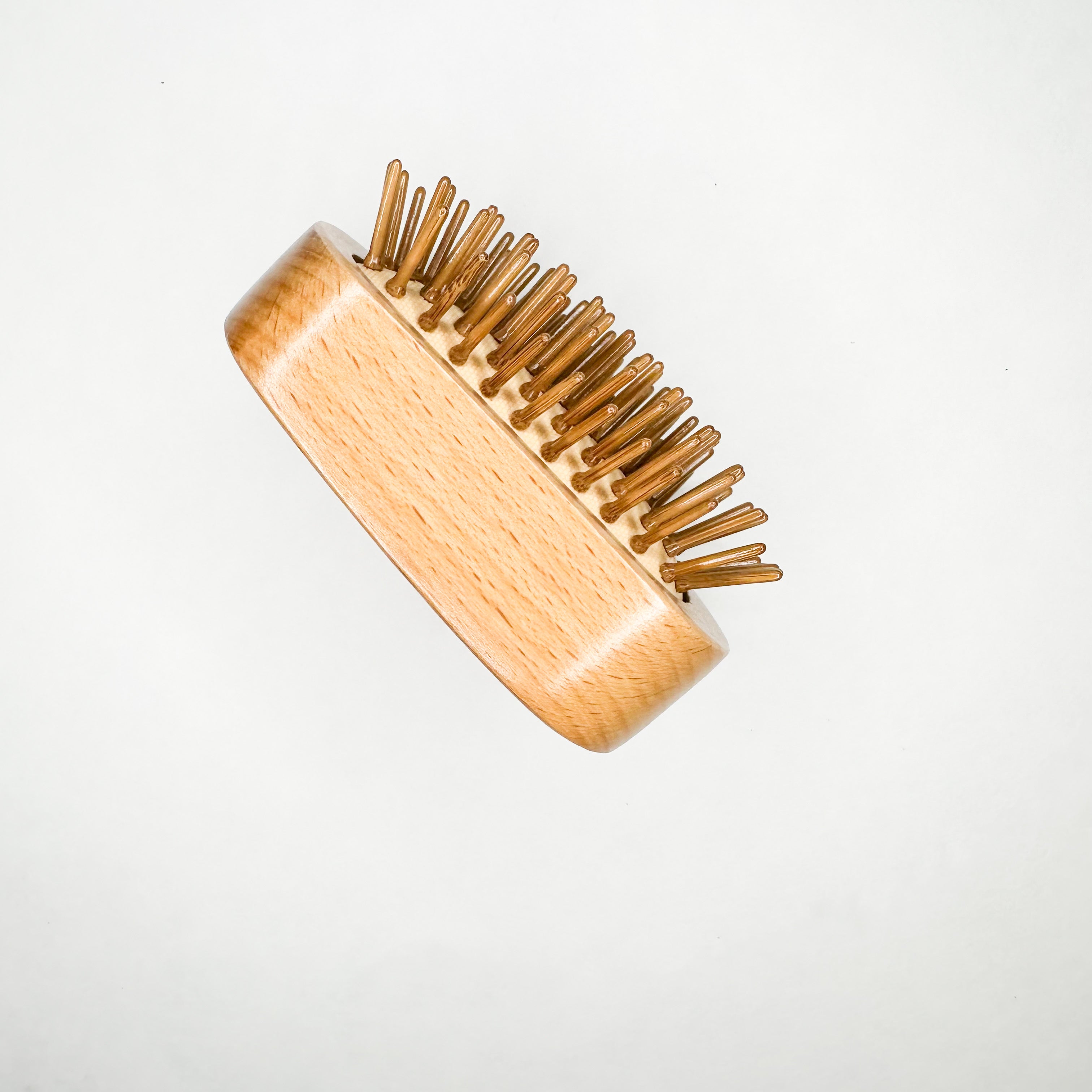 Eco Friendly Beech Travel Hair Brush - Professional Natural Wood Design