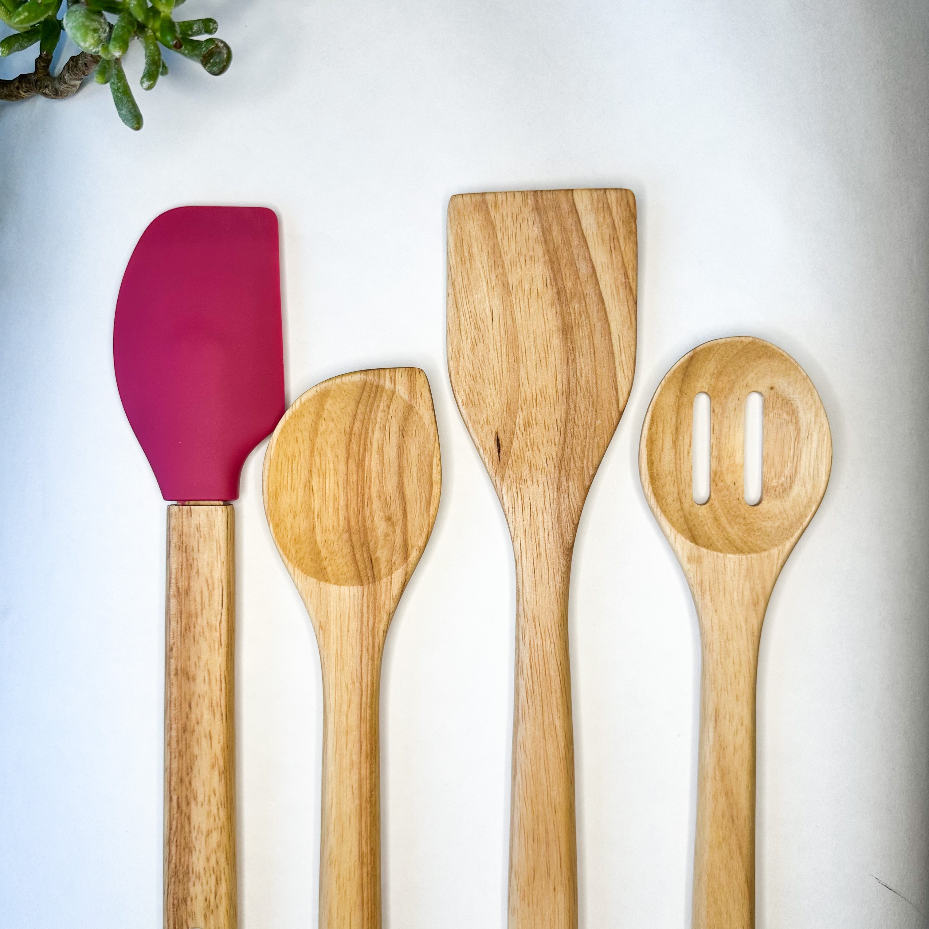 Earth-Friendly en Utensil Set - Zero Waste Natural Wood Design