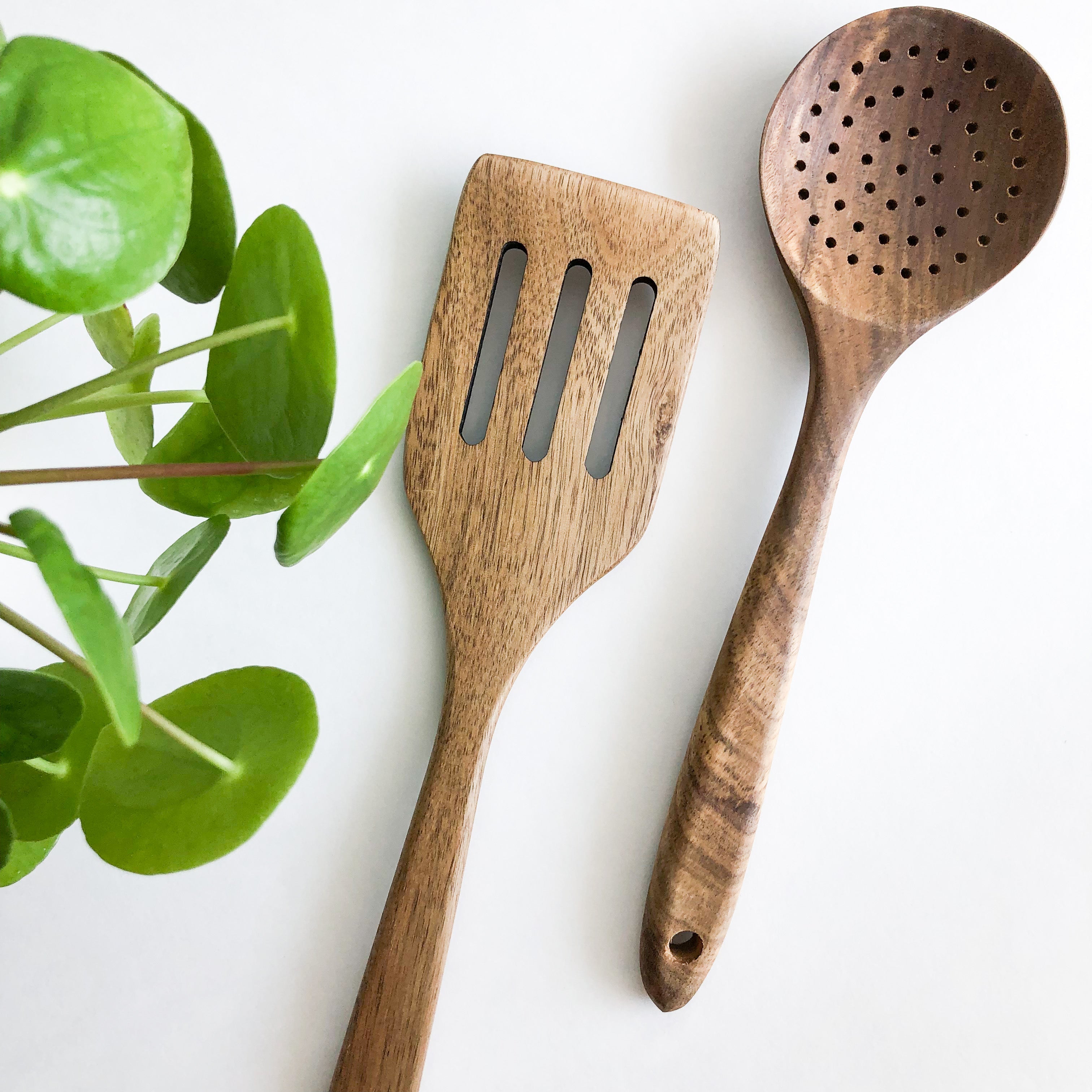 Acacia Kitchen Utensil Set - Eco-Friendly Natural Wood Design