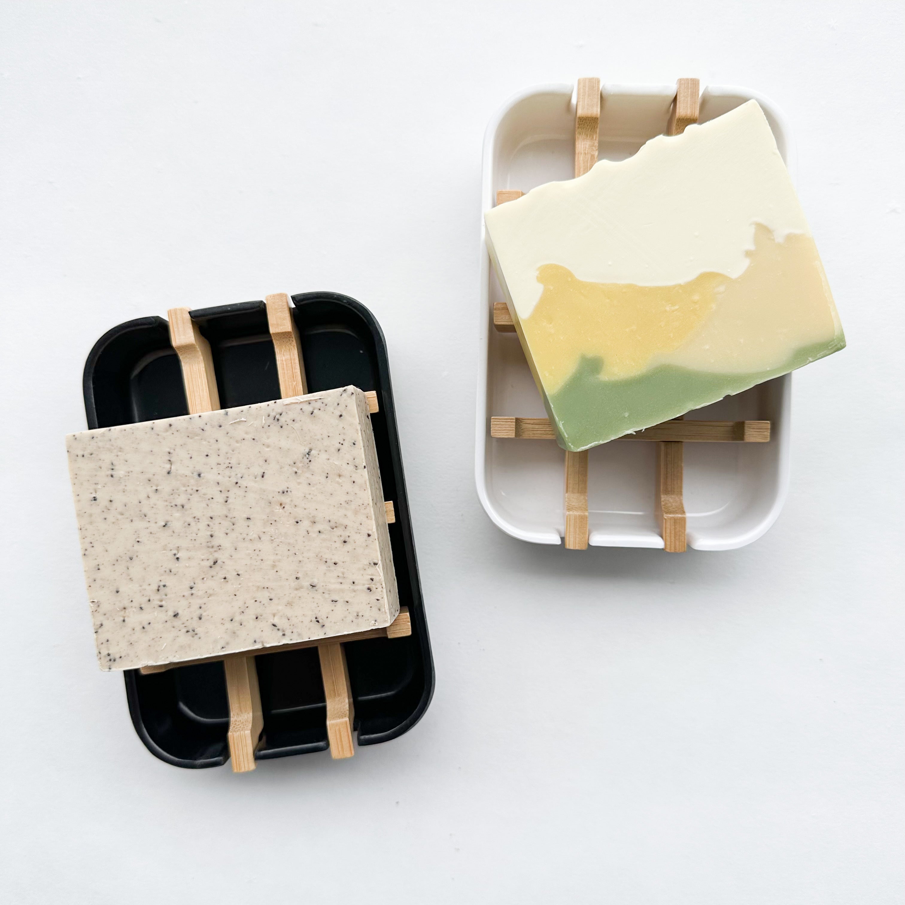 Biodegradable & Cornstarch Soap Dish - Plastic-Free Natural Wood Design