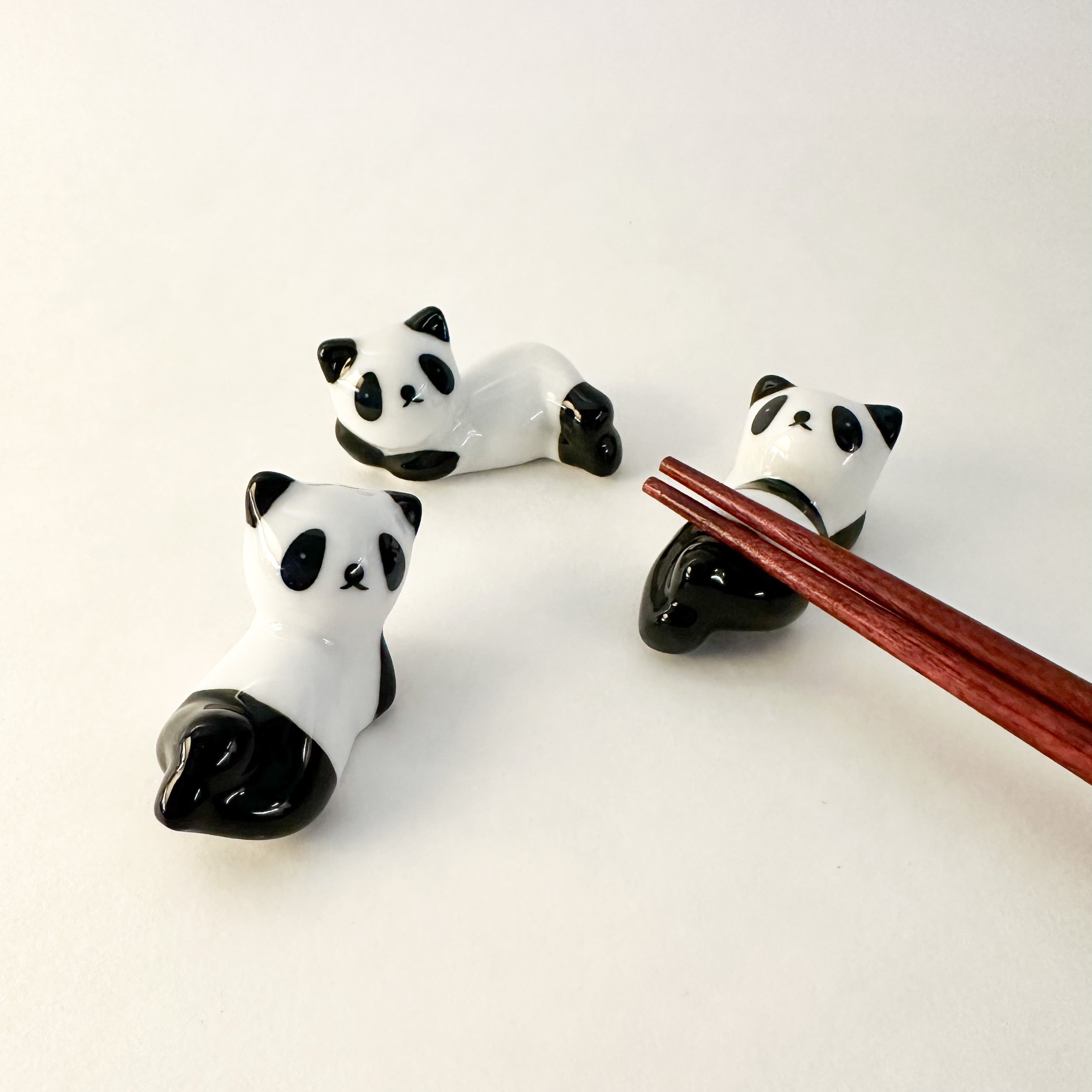 Professional Natural Wood Handcrafted Ceramic Panda Chopstick Rests - Modern ...