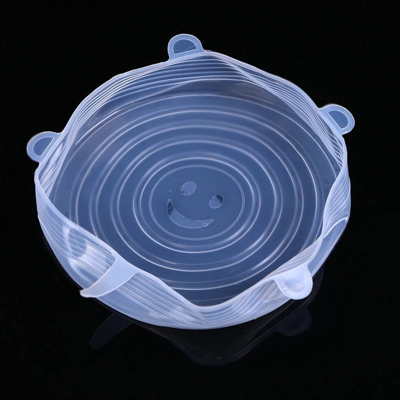 Eco-Friendly Silicone Stretch Food & Dish Co... - Handcrafted Natural Wood De...