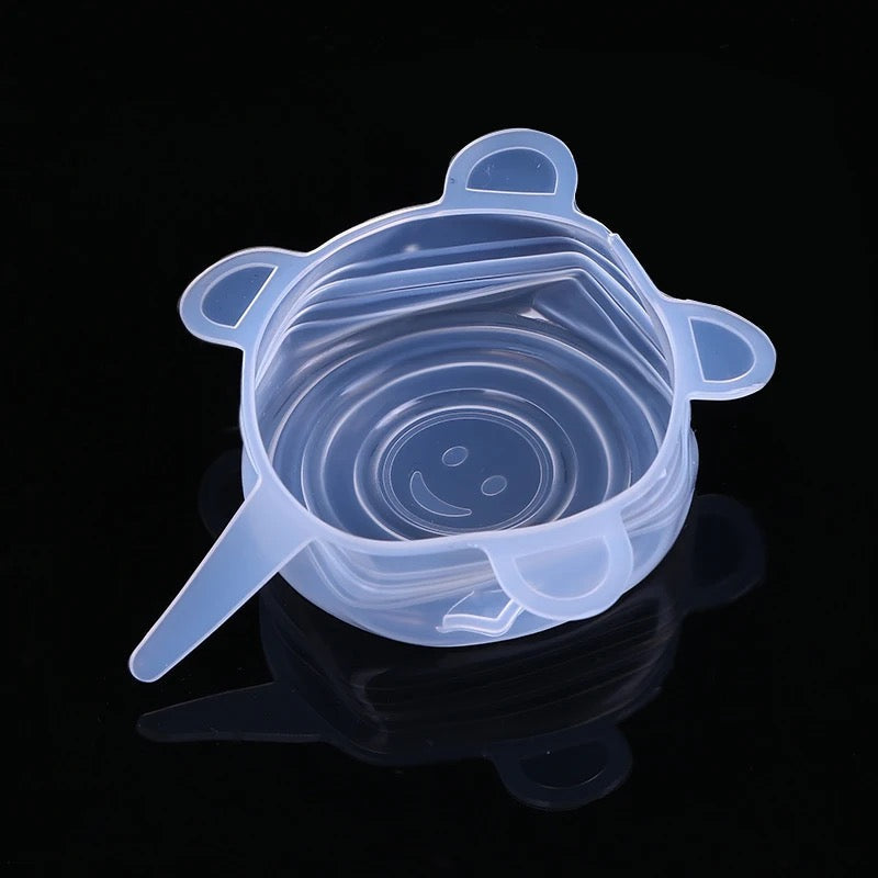 Eco-Friendly Silicone Stretch Food & Dish Co... - Handcrafted Natural Wood De...