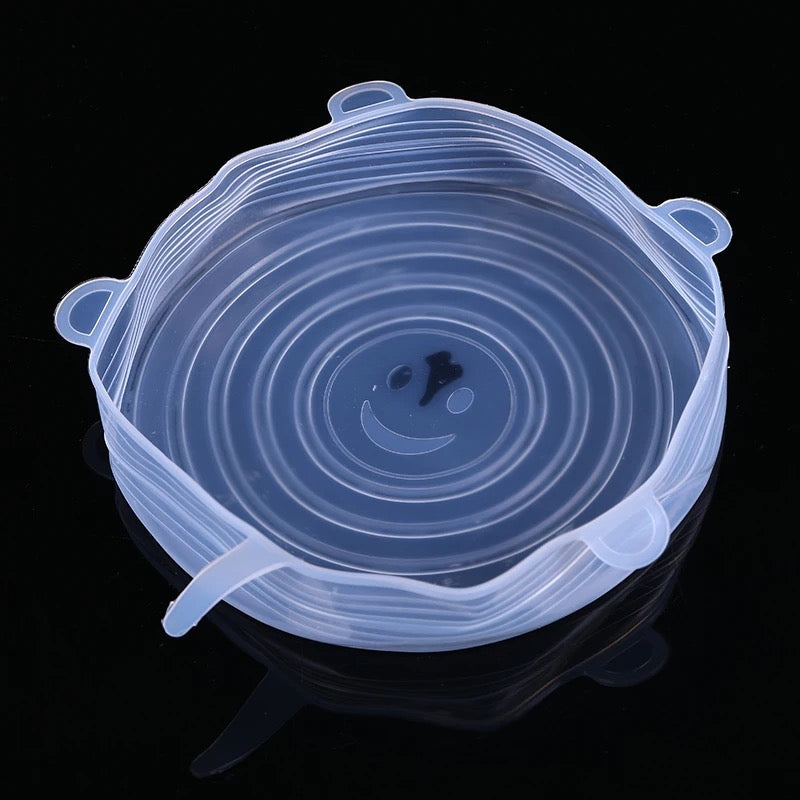 Eco-Friendly Silicone Stretch Food & Dish Co... - Handcrafted Natural Wood De...