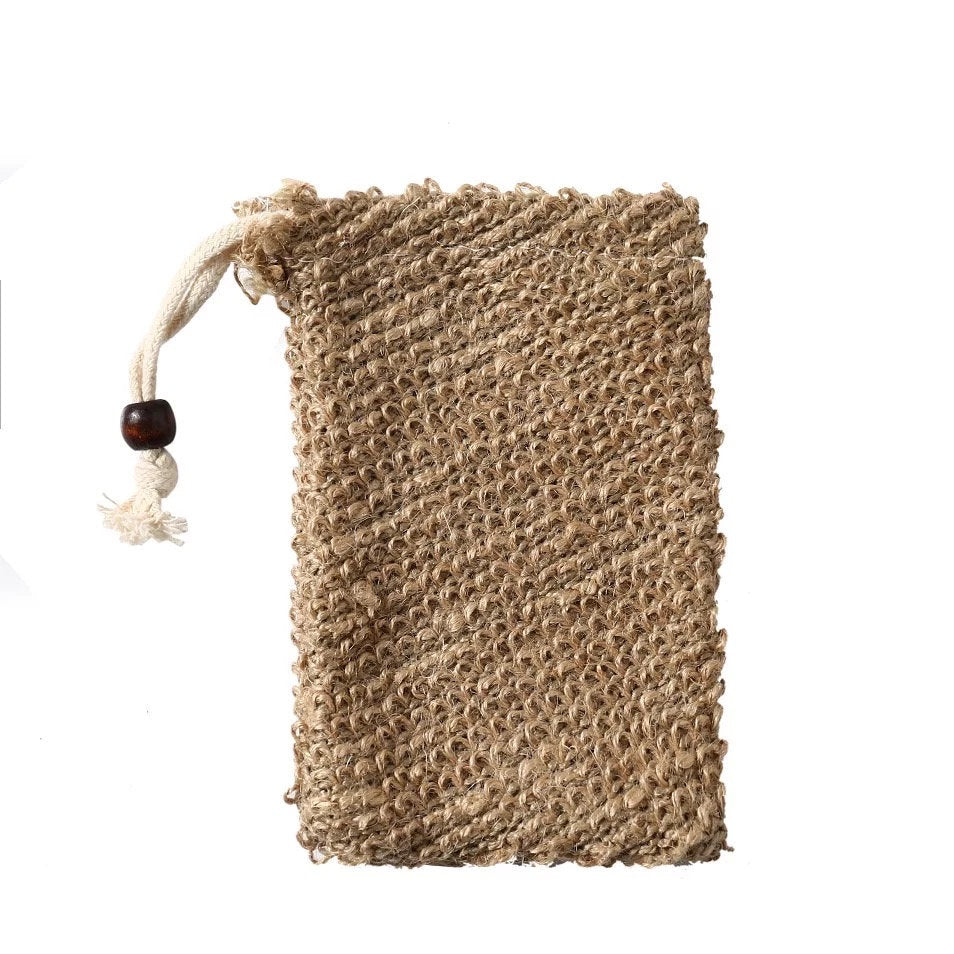 Eco-Friendly Natural Wood Handmade Jute Soap Bag - Modern Eco-Design