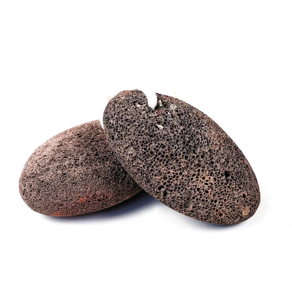 Handcrafted Natural Wood Lava Stone Pumice Foot Scrubber- Scrubber - Modern E...