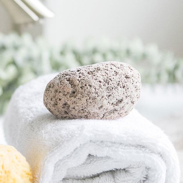Handcrafted Natural Wood Lava Stone Pumice Foot Scrubber- Scrubber - Modern E...