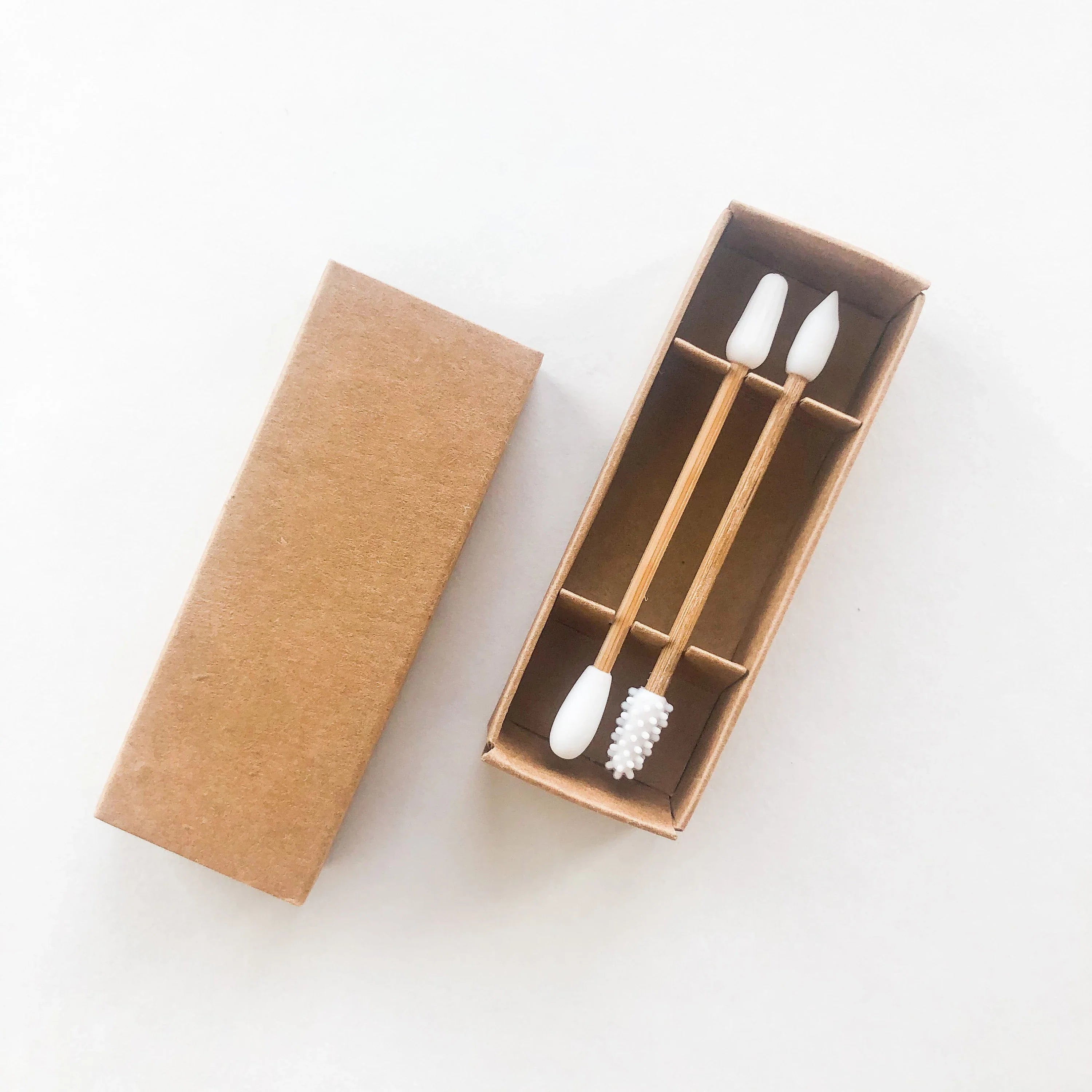 Plastic-Free Natural Wood Silicone Q-tips | Eco-Friendly Choice