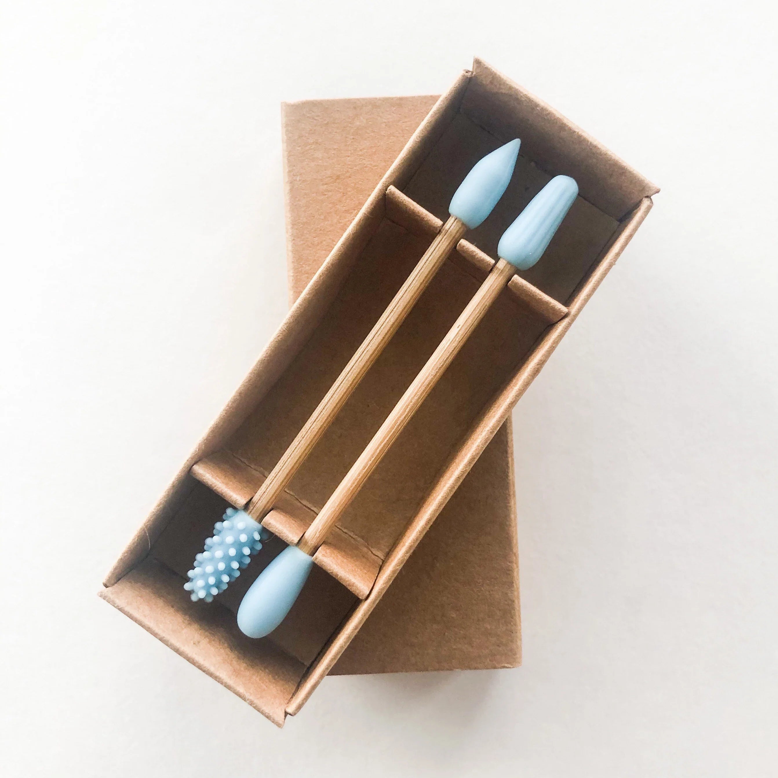 Plastic-Free Natural Wood Silicone Q-tips | Eco-Friendly Choice