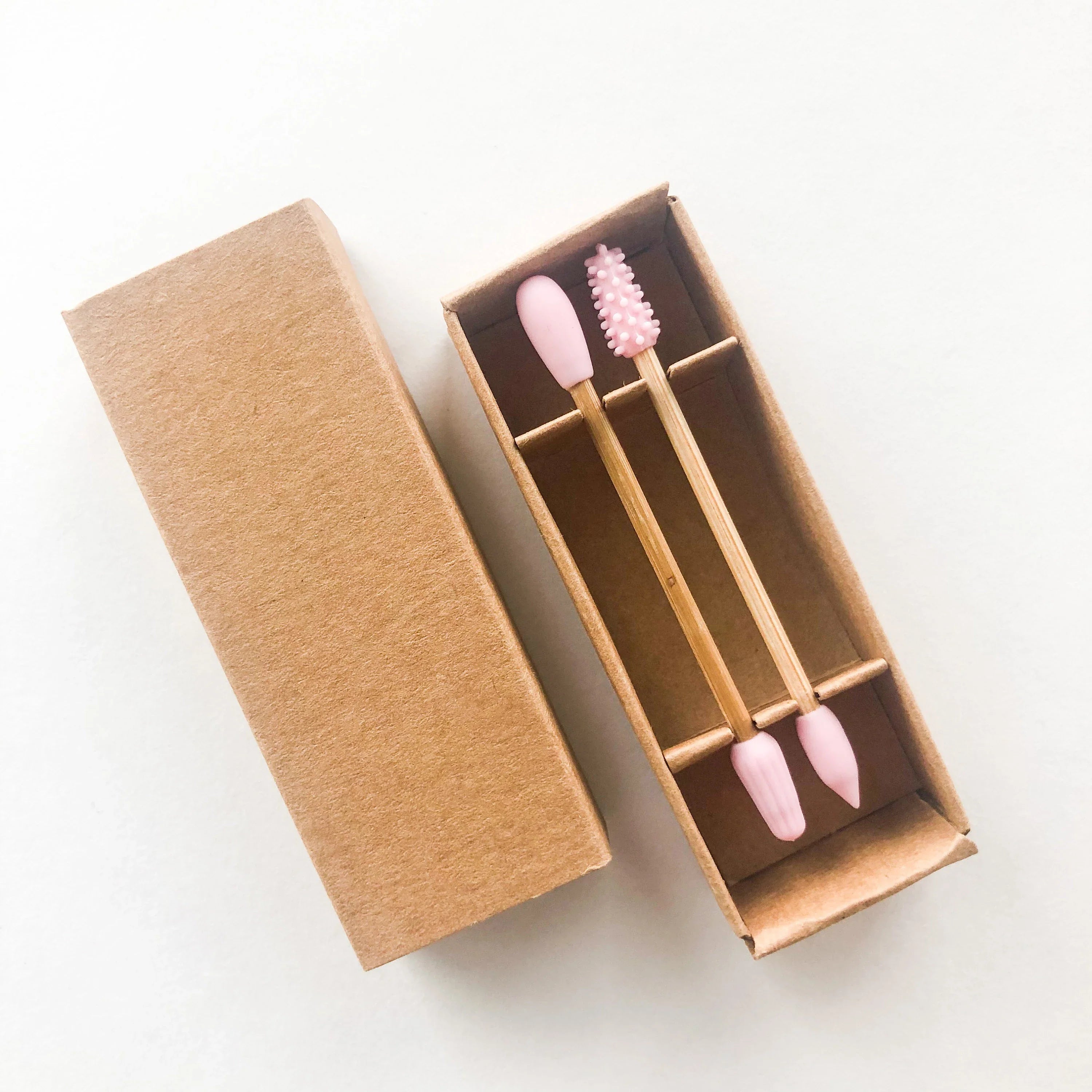 Plastic-Free Natural Wood Silicone Q-tips | Eco-Friendly Choice