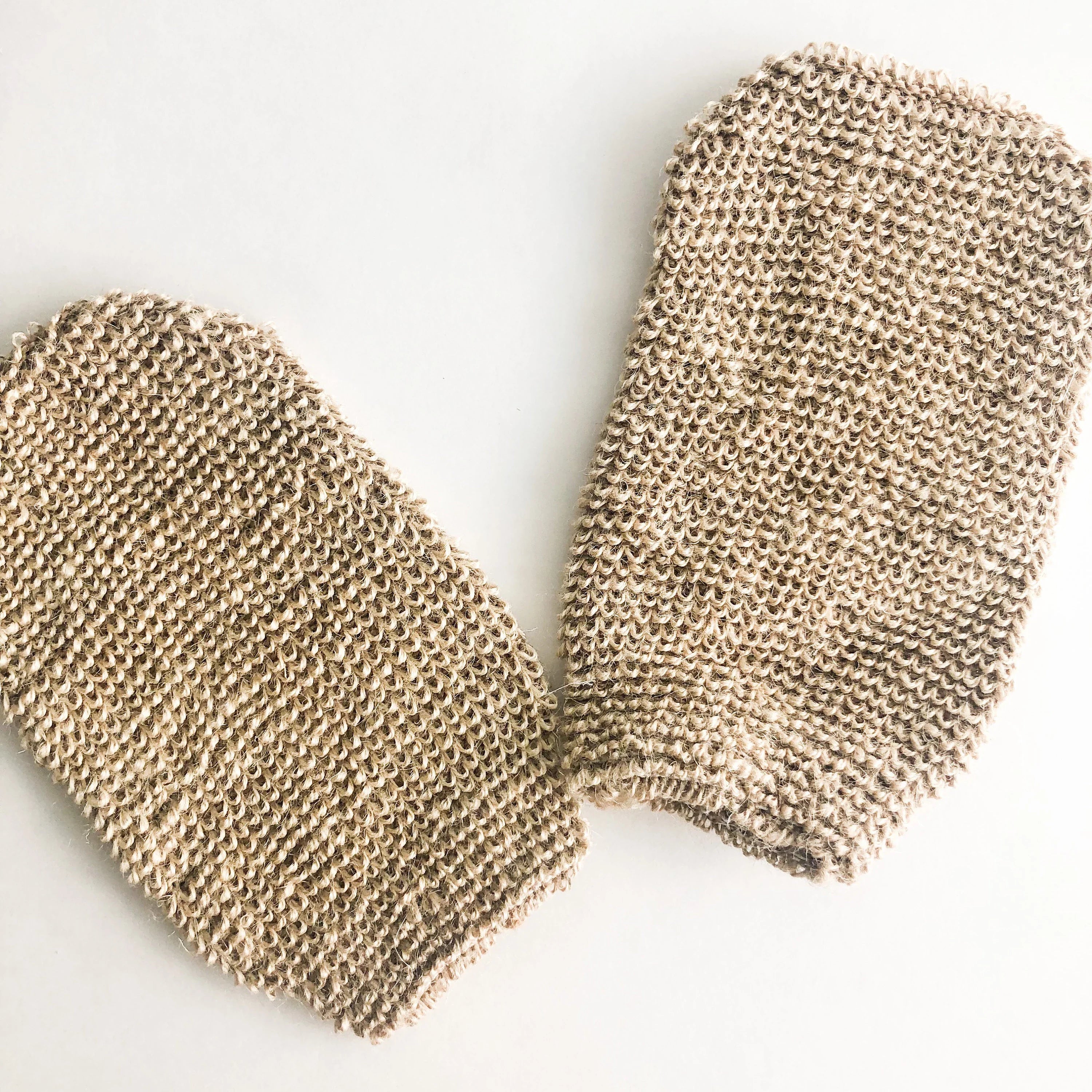 Professional Natural Wood Exfoliating Jute Mitt - Modern Eco-Design