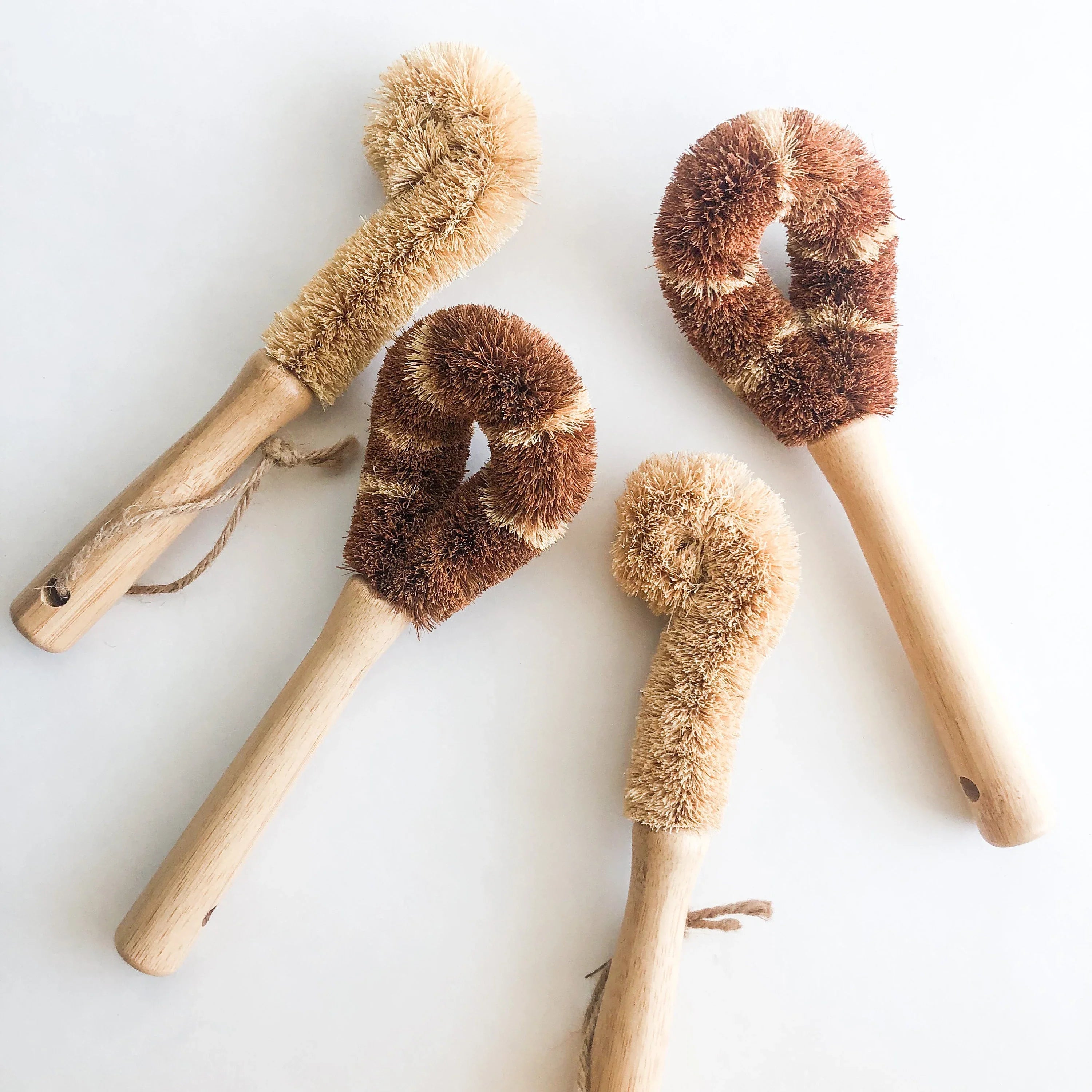 Coconut Glass Brush - Plastic-Free Natural Wood Design
