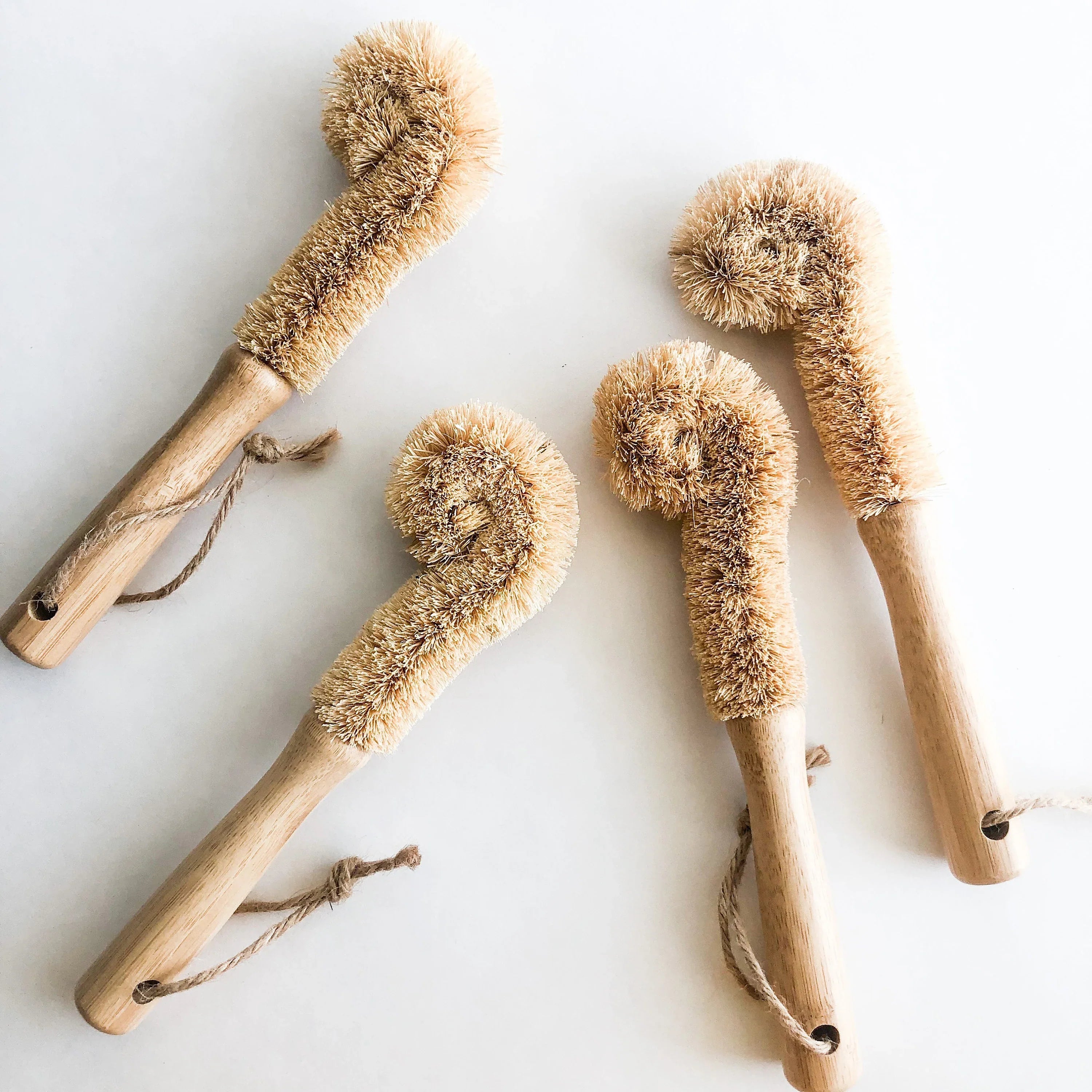 Coconut Glass Brush - Plastic-Free Natural Wood Design