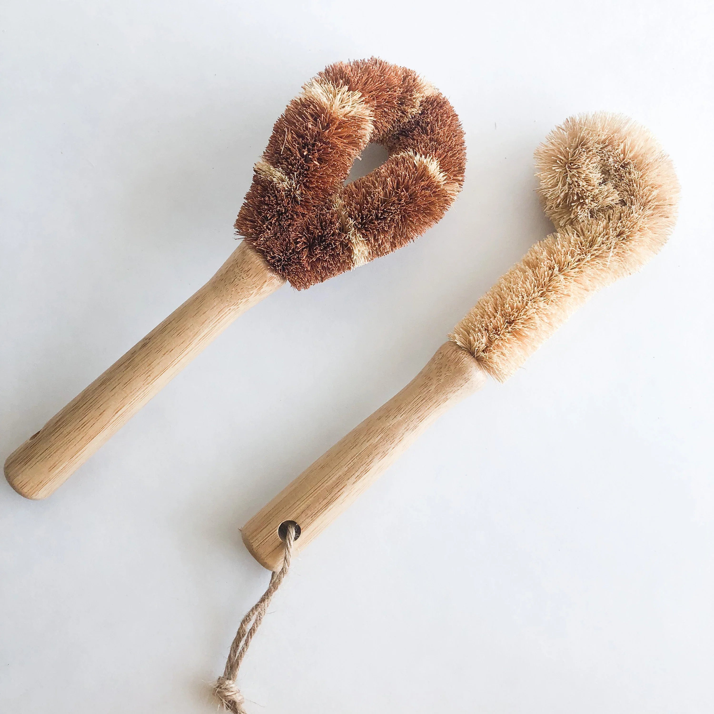 Coconut Glass Brush - Plastic-Free Natural Wood Design