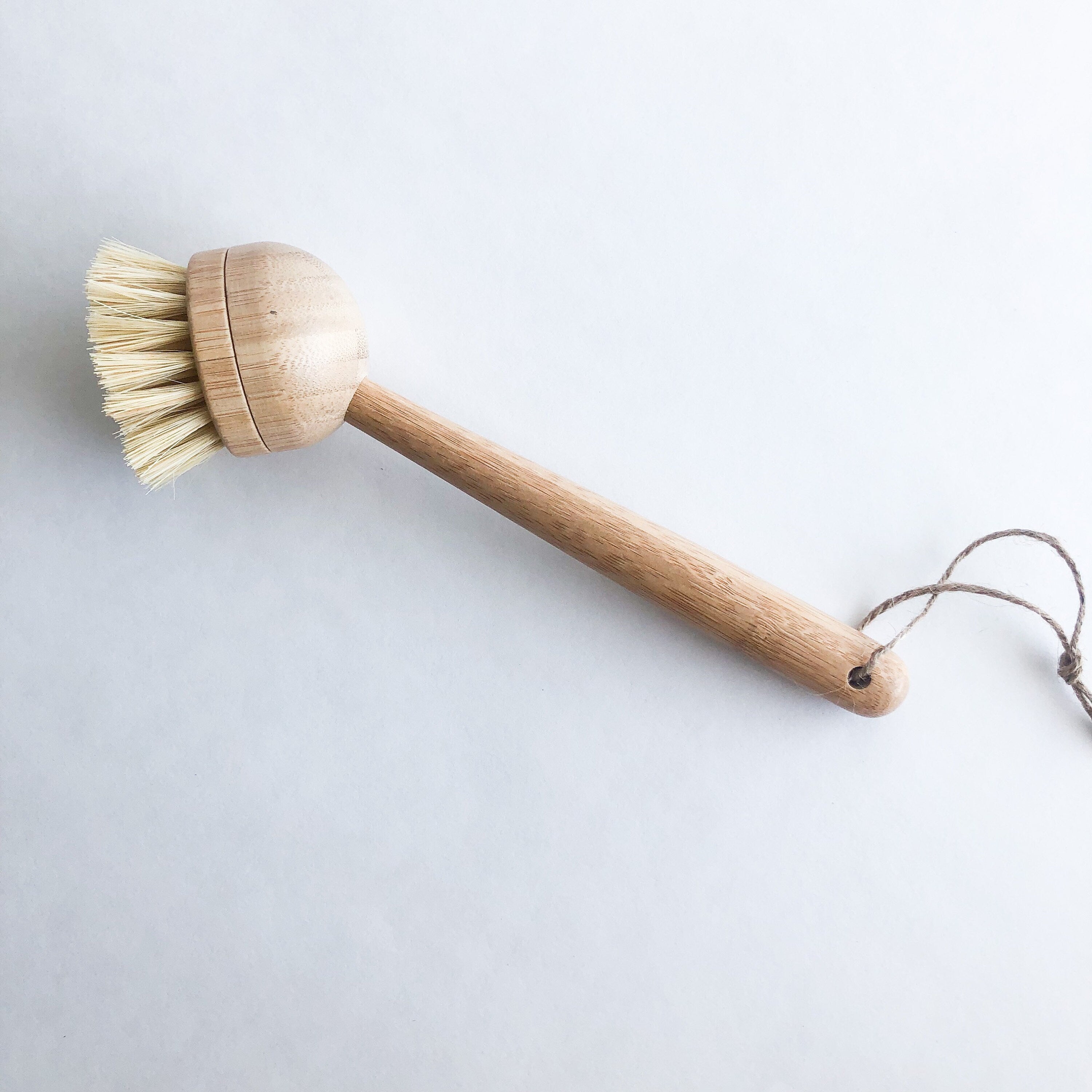 Eco-Friendly Natural Wood Sisal Dish Brush With Replaceable Head - Modern Eco...