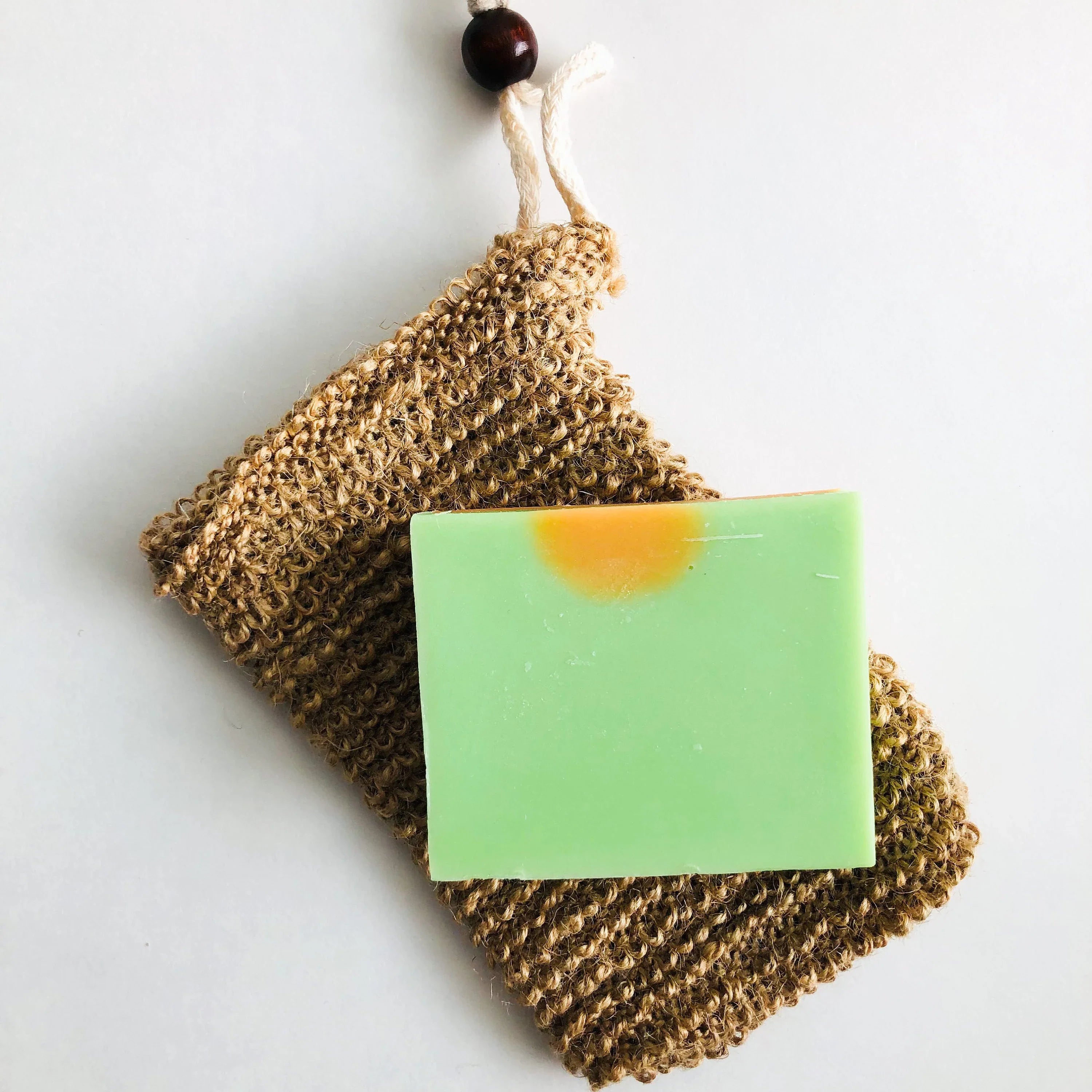 Eco-Friendly Natural Wood Handmade Jute Soap Bag - Modern Eco-Design