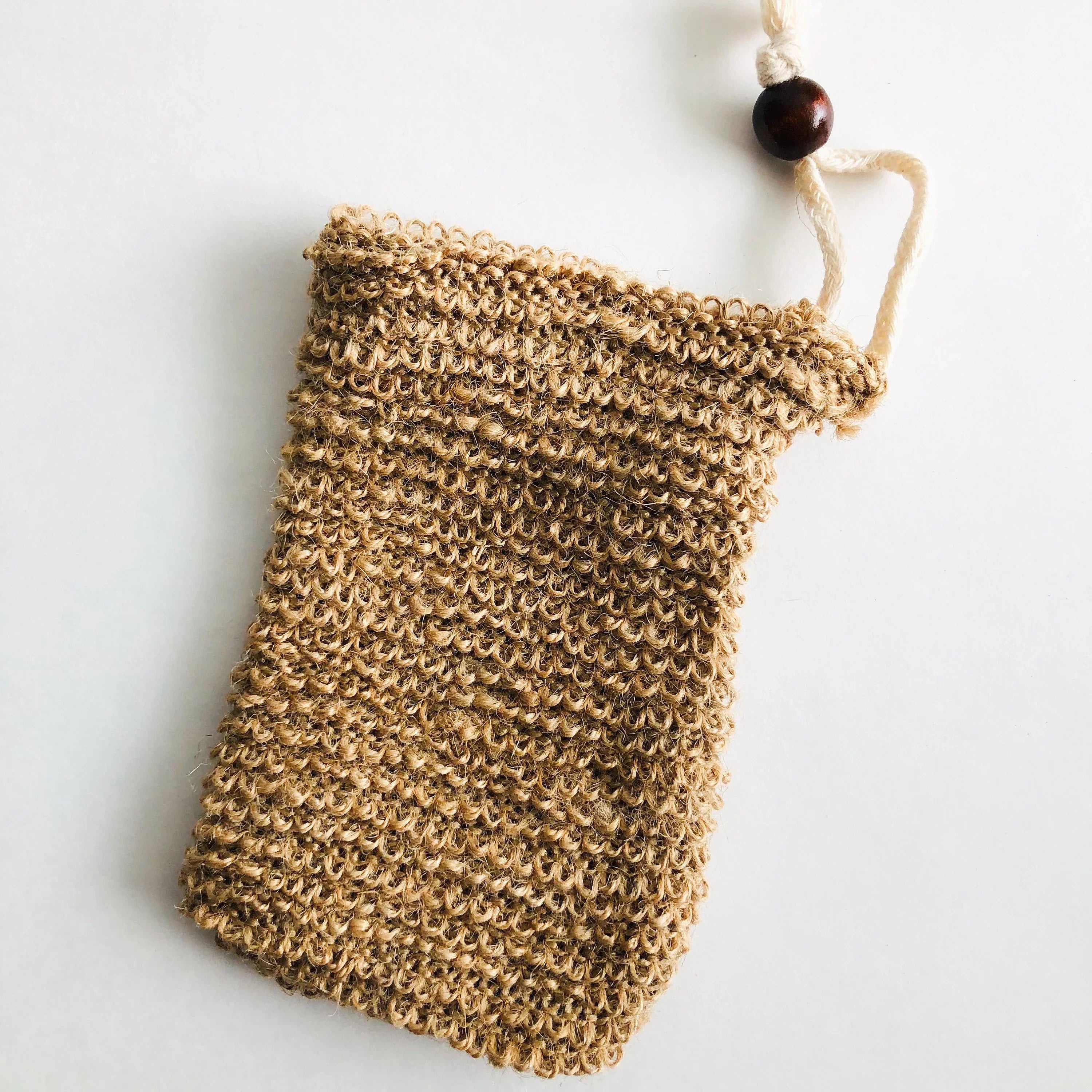 Eco-Friendly Natural Wood Handmade Jute Soap Bag - Modern Eco-Design
